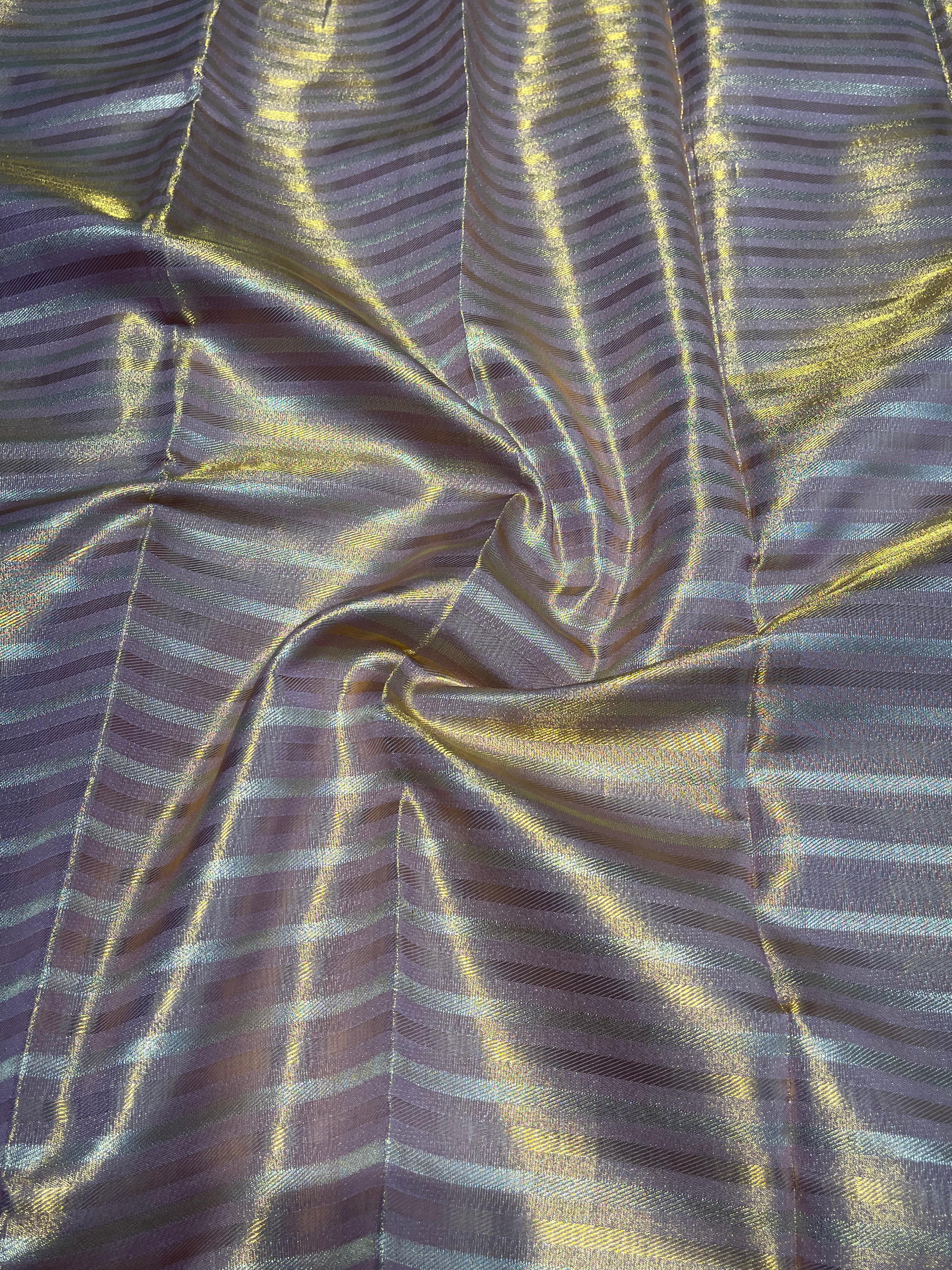 SWAYAMVARAM- BRIDAL TISSUE SILK SAREE ( LAVENDER with DARK RED )