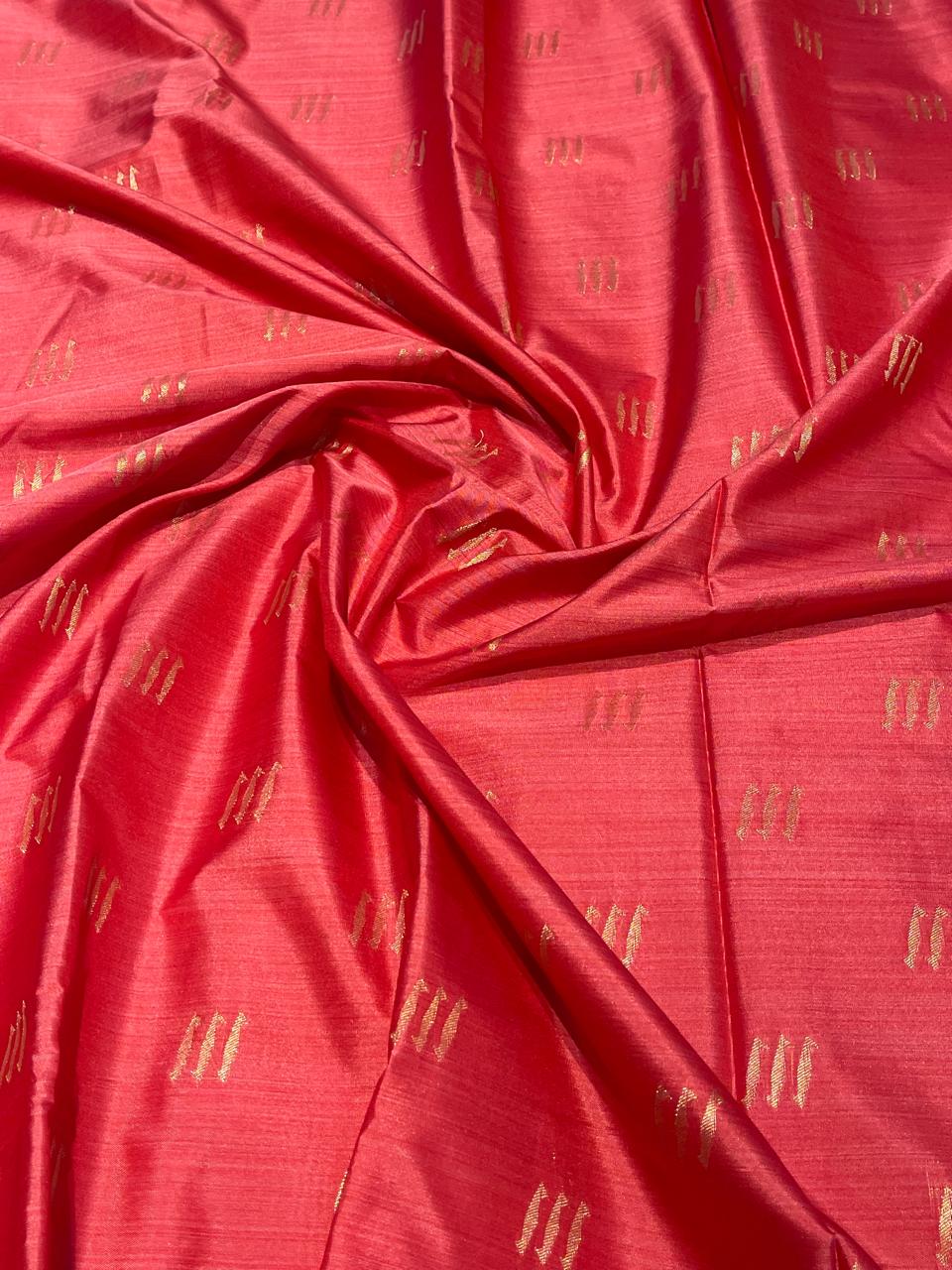 SWAYAMVARAM-DARK PEACH WITH PURPLE SILK SAREE