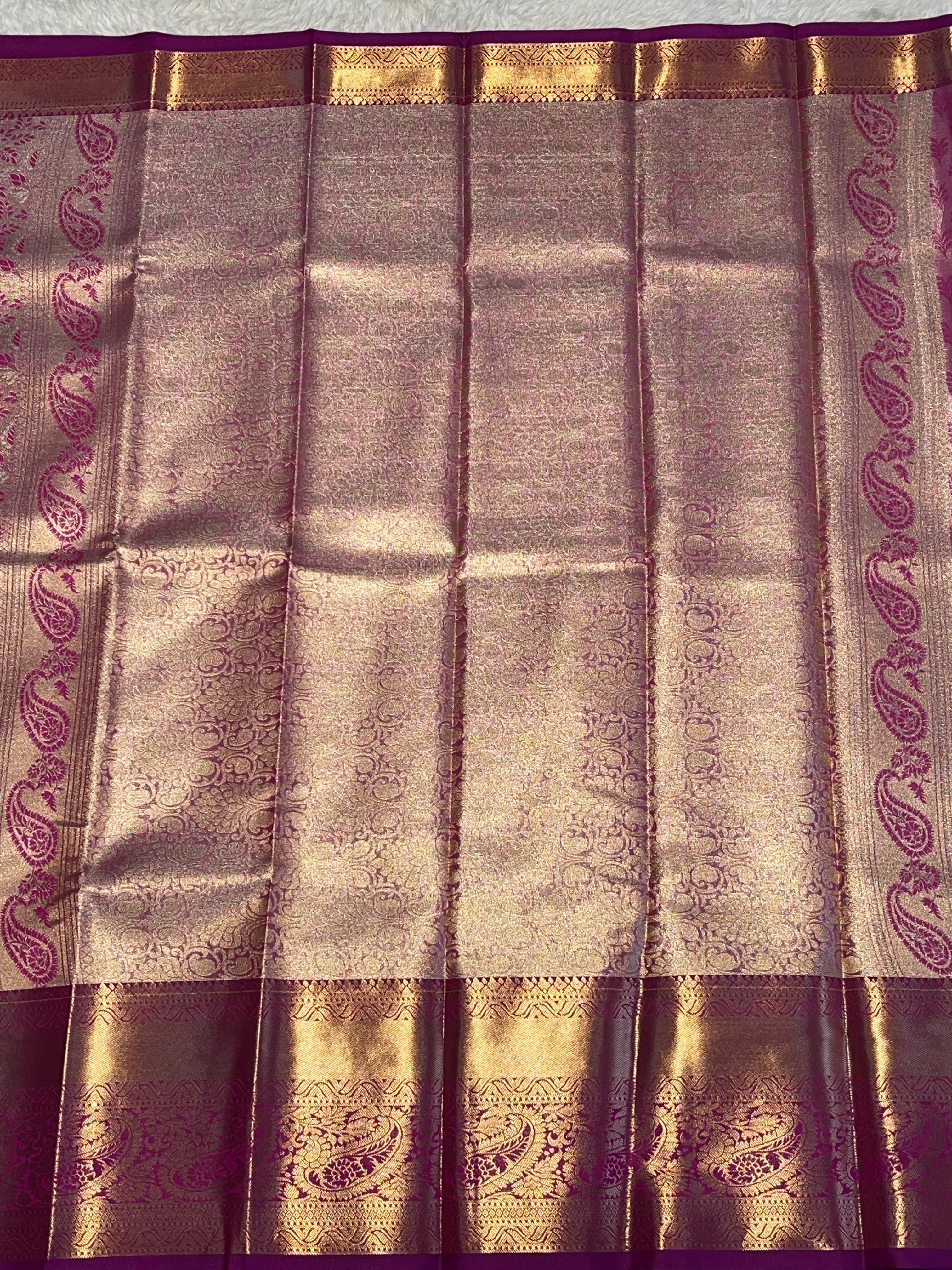 SWAYAMVARAM- RANIPINK BROCADE SILK SAREE