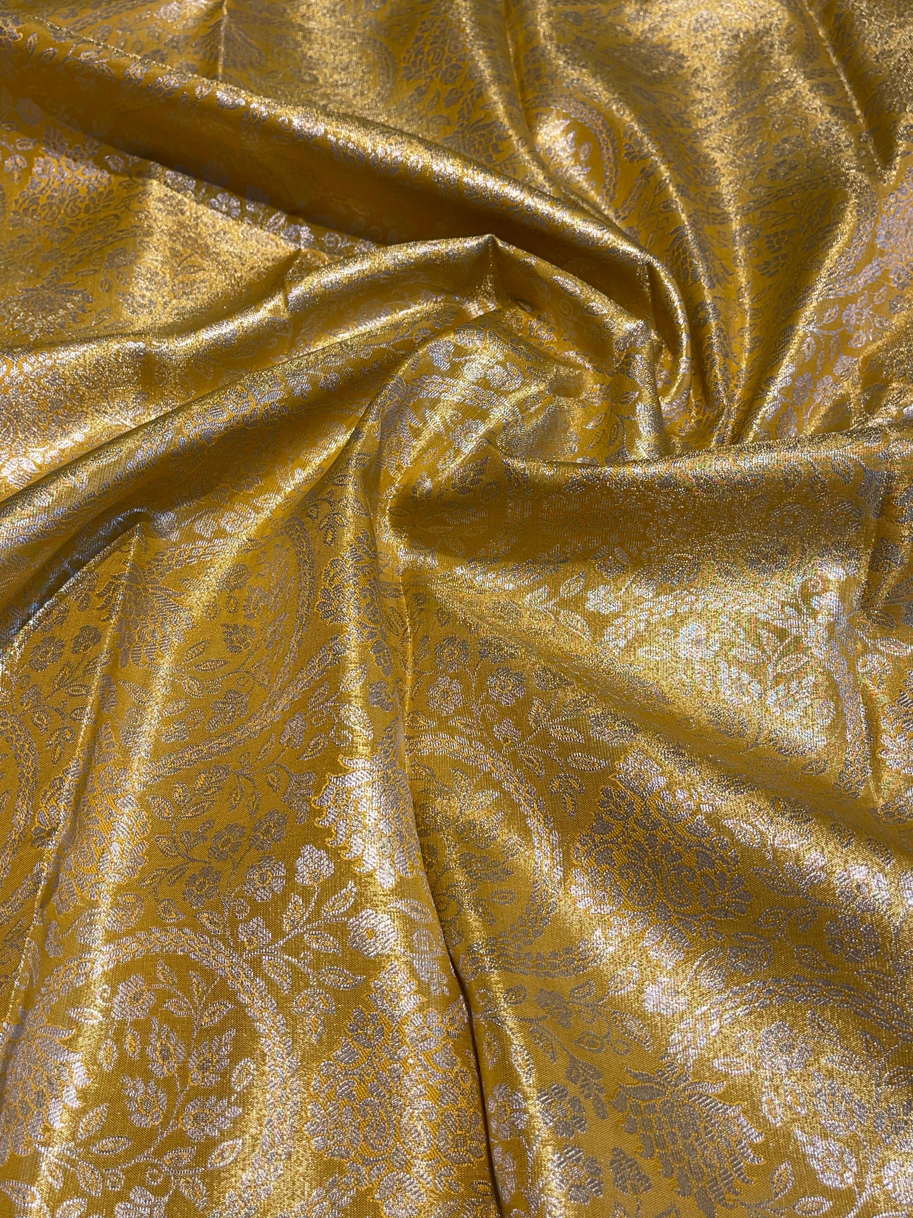 SWAYAMVARAM-YELLOW GOLD BROCADE BRIDAL EDIT SAREE
