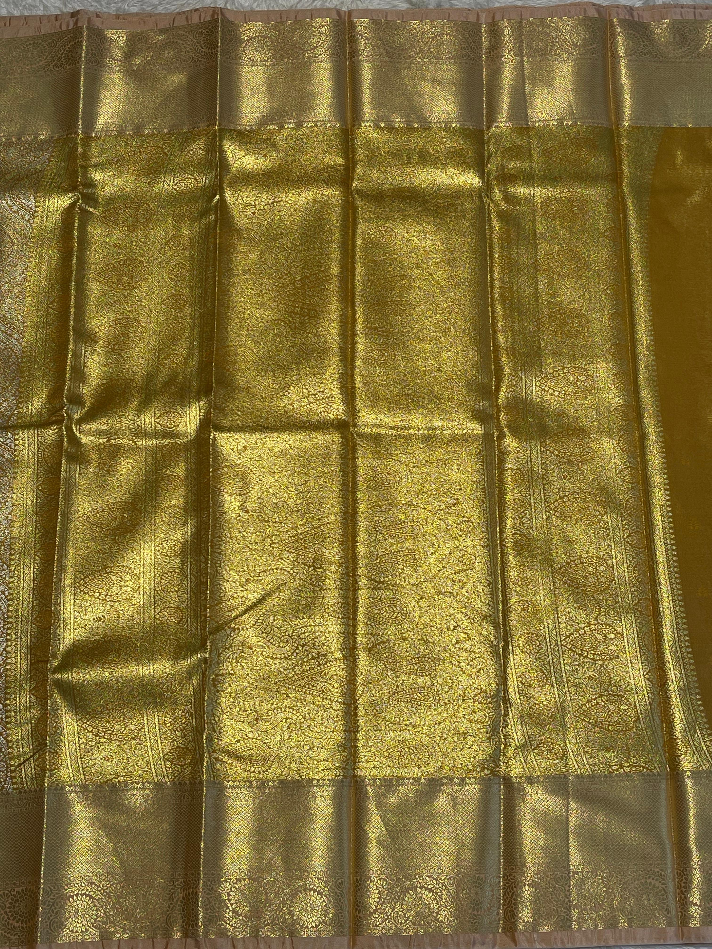 SWAYAMVARAM-GOLD DUAL TONE BRIDAL EDIT SAREE