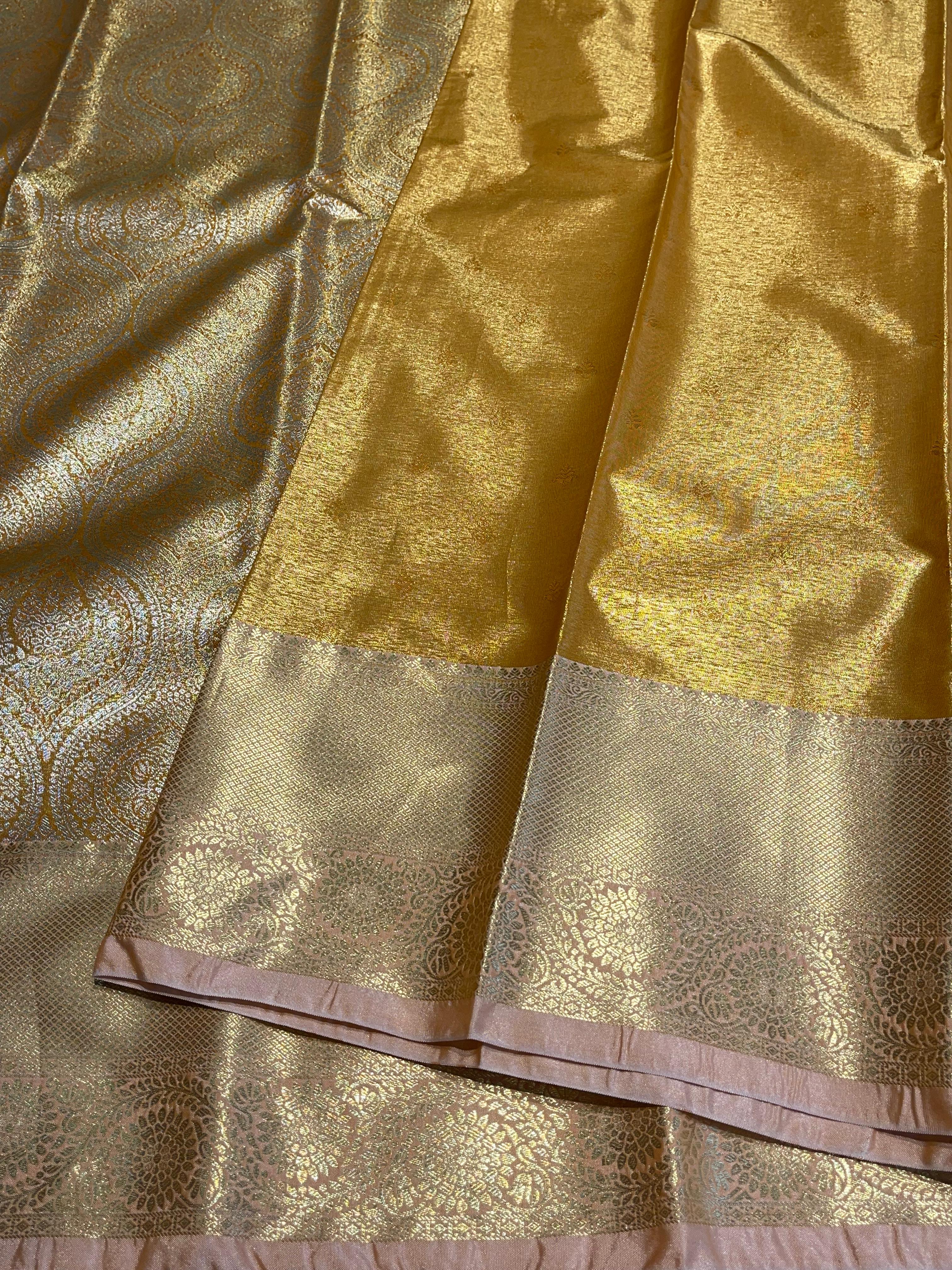 SWAYAMVARAM-GOLD DUAL TONE BRIDAL EDIT SAREE