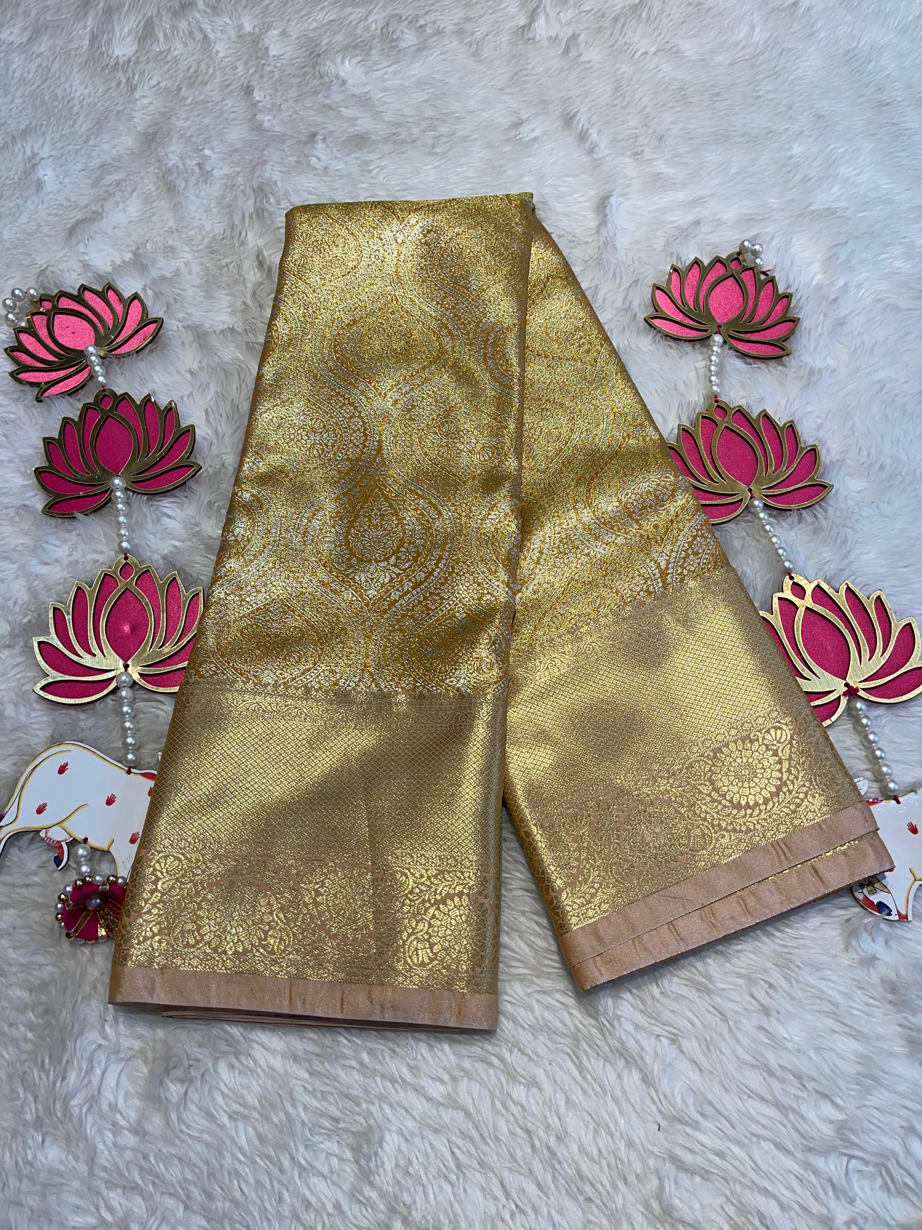 SWAYAMVARAM-GOLD DUAL TONE BRIDAL EDIT SAREE