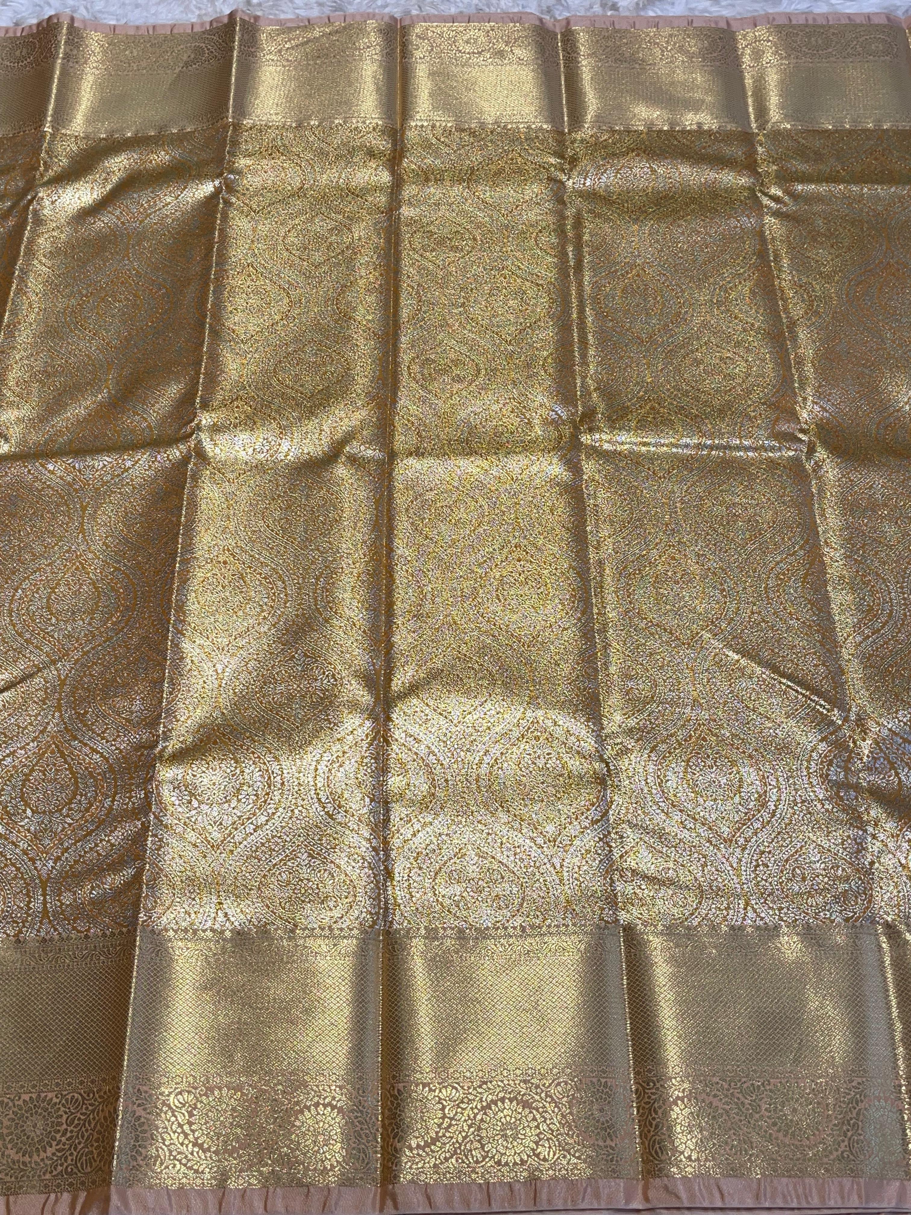 SWAYAMVARAM-GOLD DUAL TONE BRIDAL EDIT SAREE