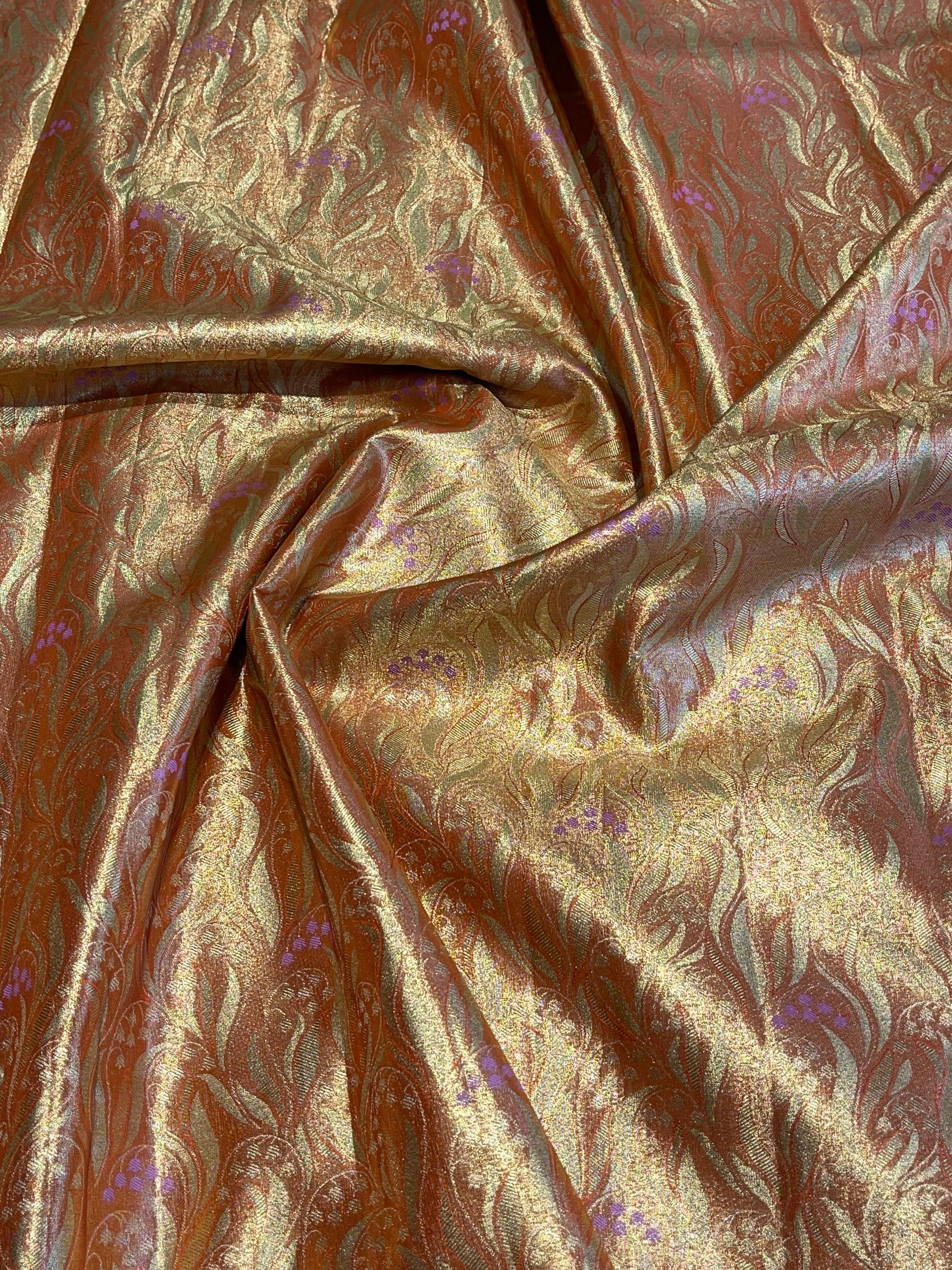 SWAYAMVARAM-ORANGISH PEACH WITH LILAC SAREE