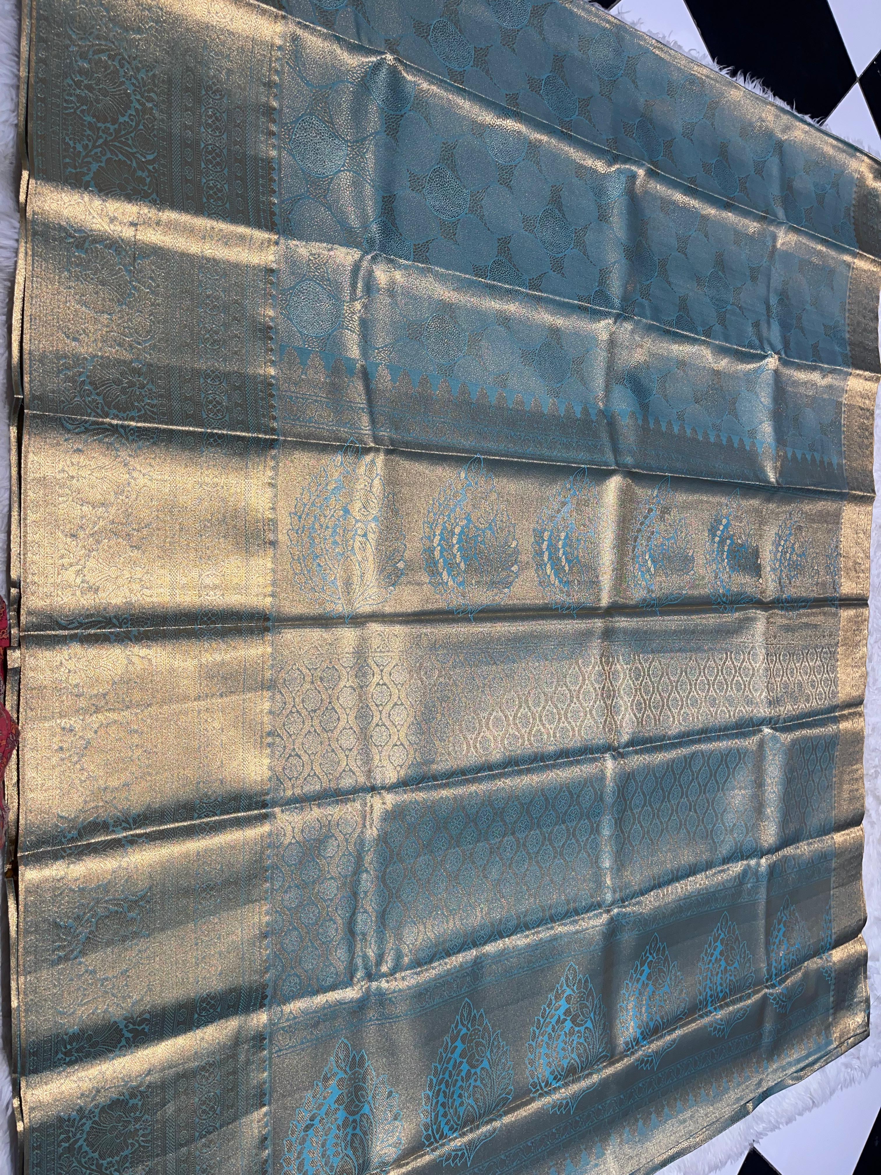 SWAYAMVARAM-PASTEL ICEBLUE BUTTAS SAREE