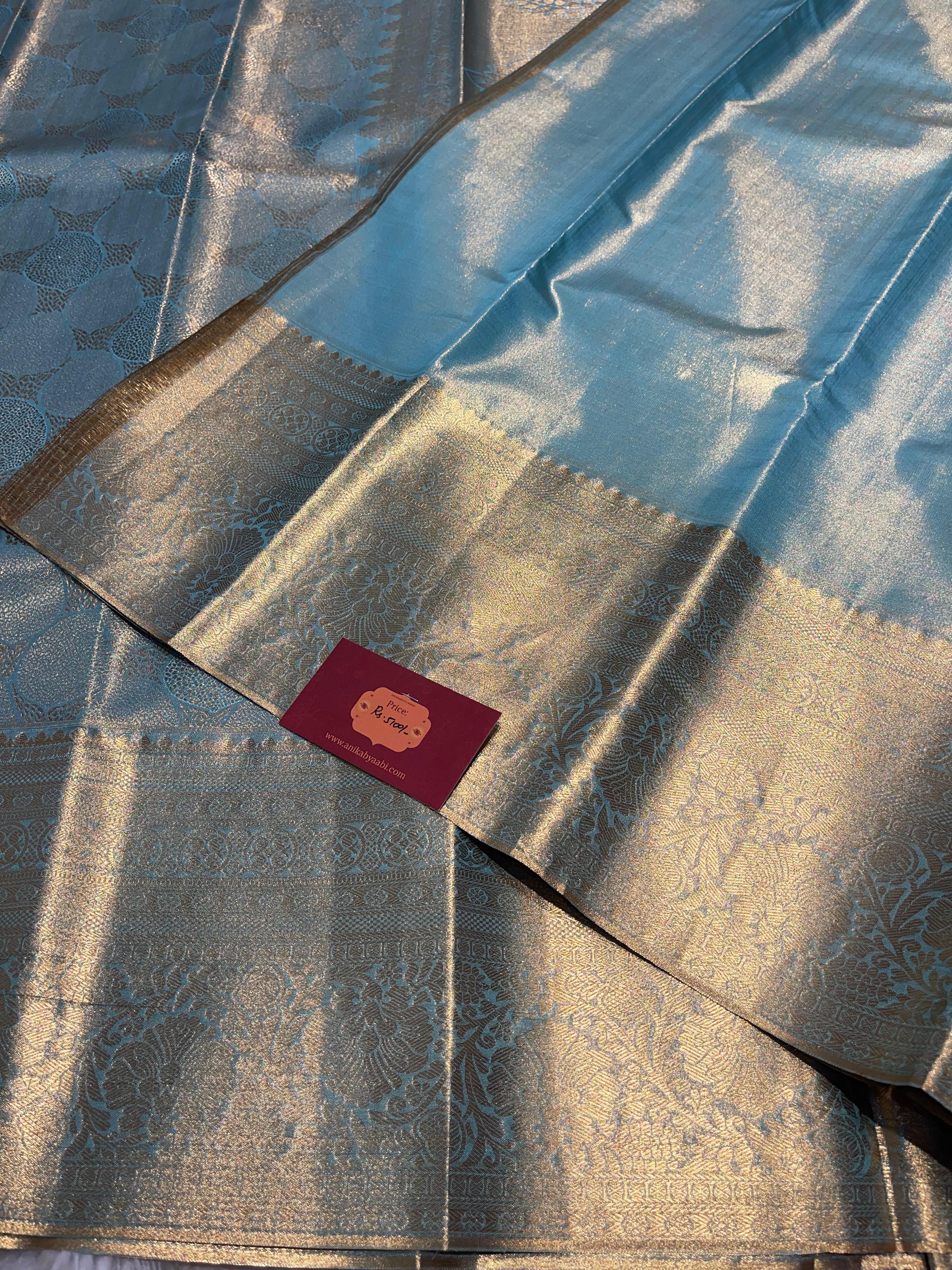 SWAYAMVARAM-PASTEL ICEBLUE BUTTAS SAREE