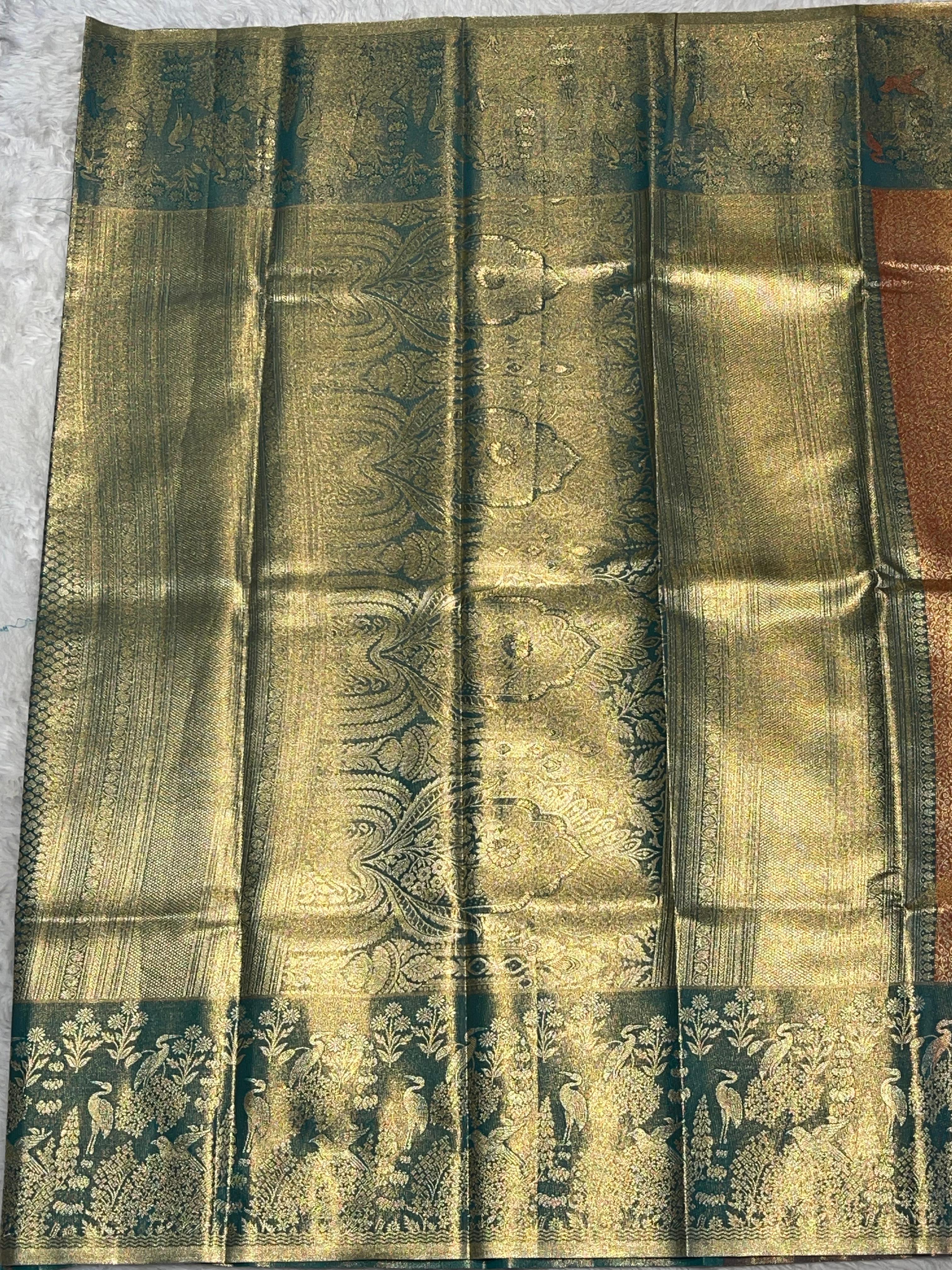 SWAYAMVARAM-PEACOCK ORANGE DUAL TONE