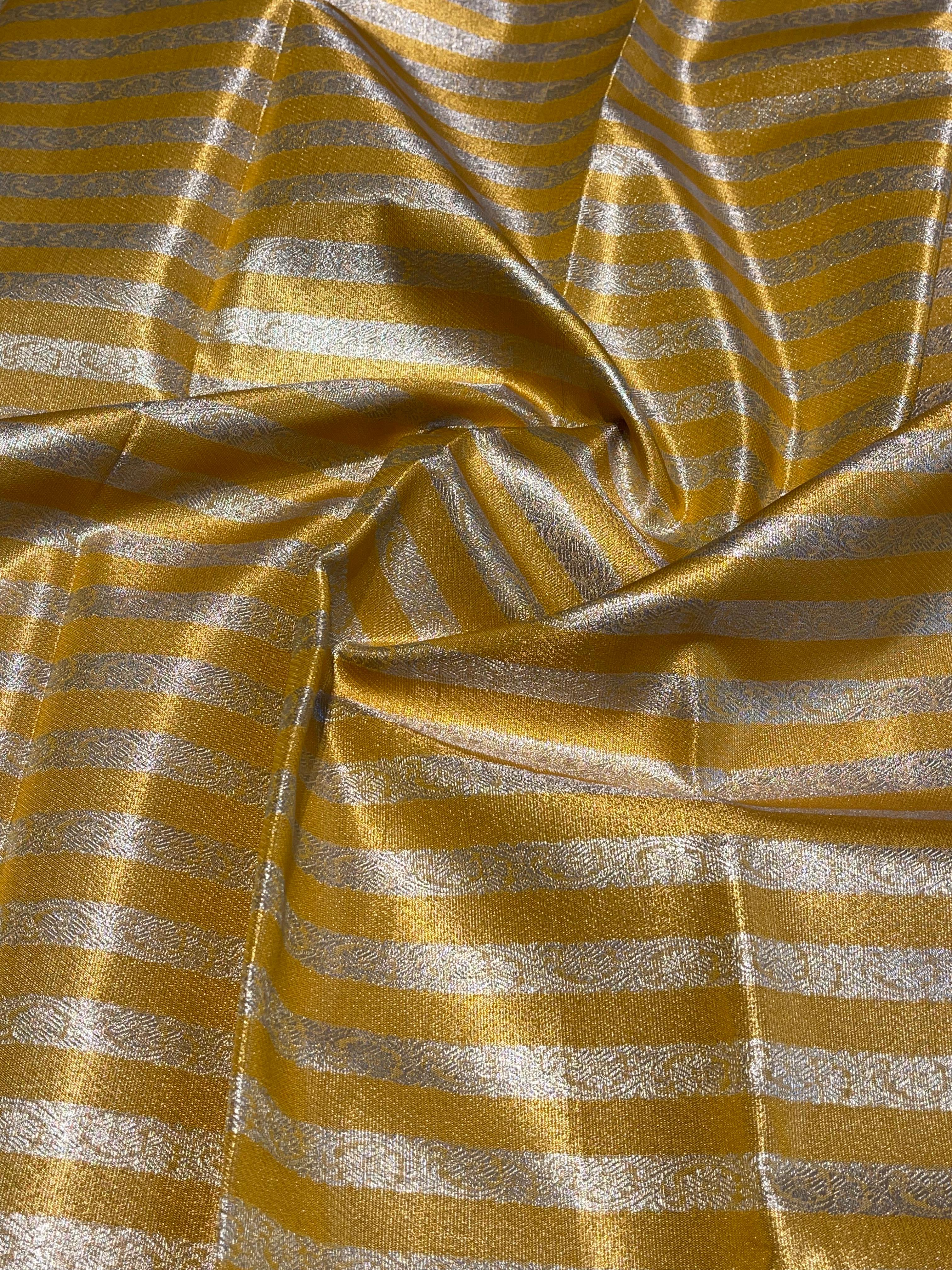 SWAYAMVARAM-CITRINE GREEN STRIPES SAREE