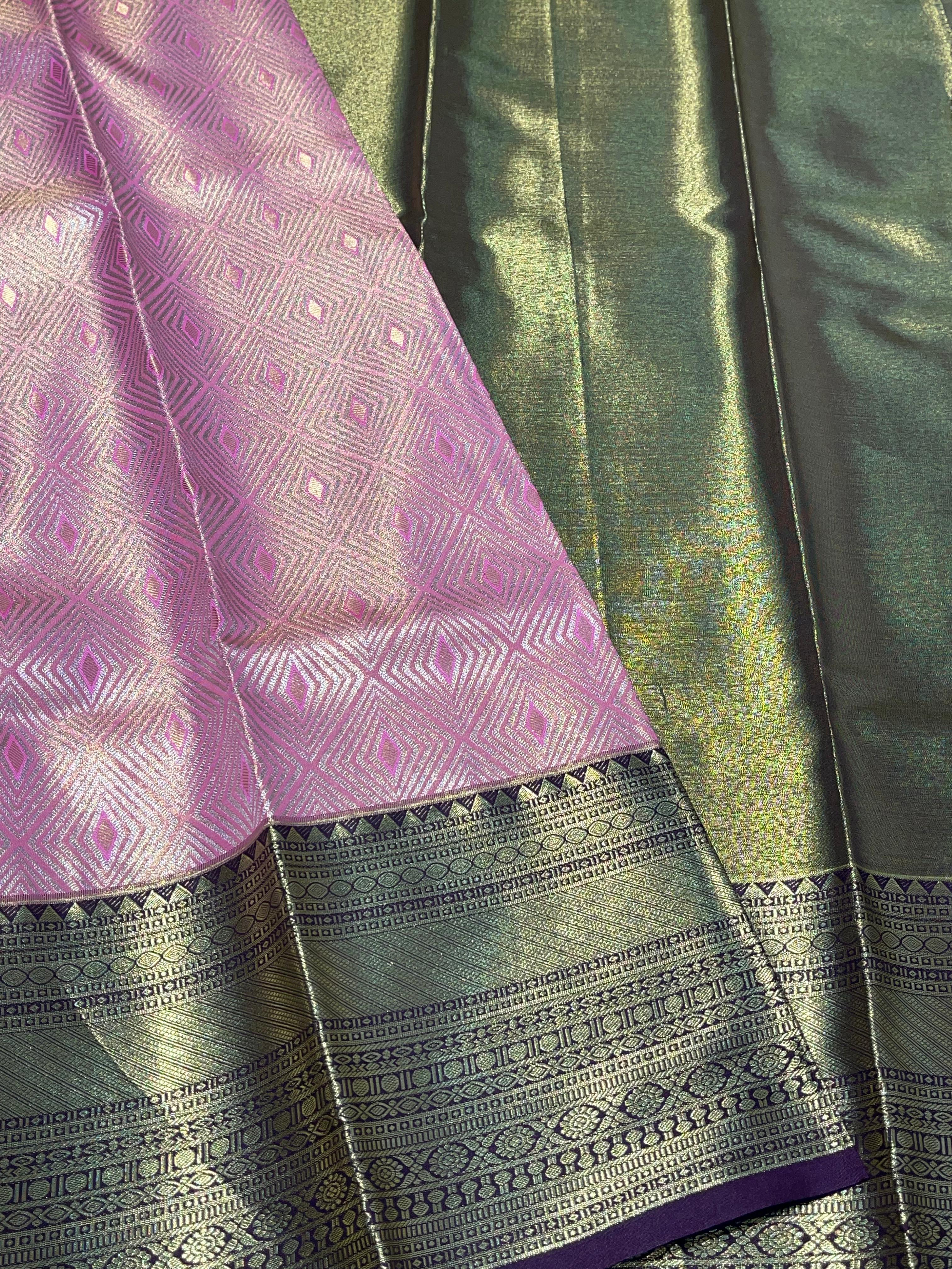 SWAYAMVARAM-PEACH WITH BROWN BRIDAL EDIT SAREE