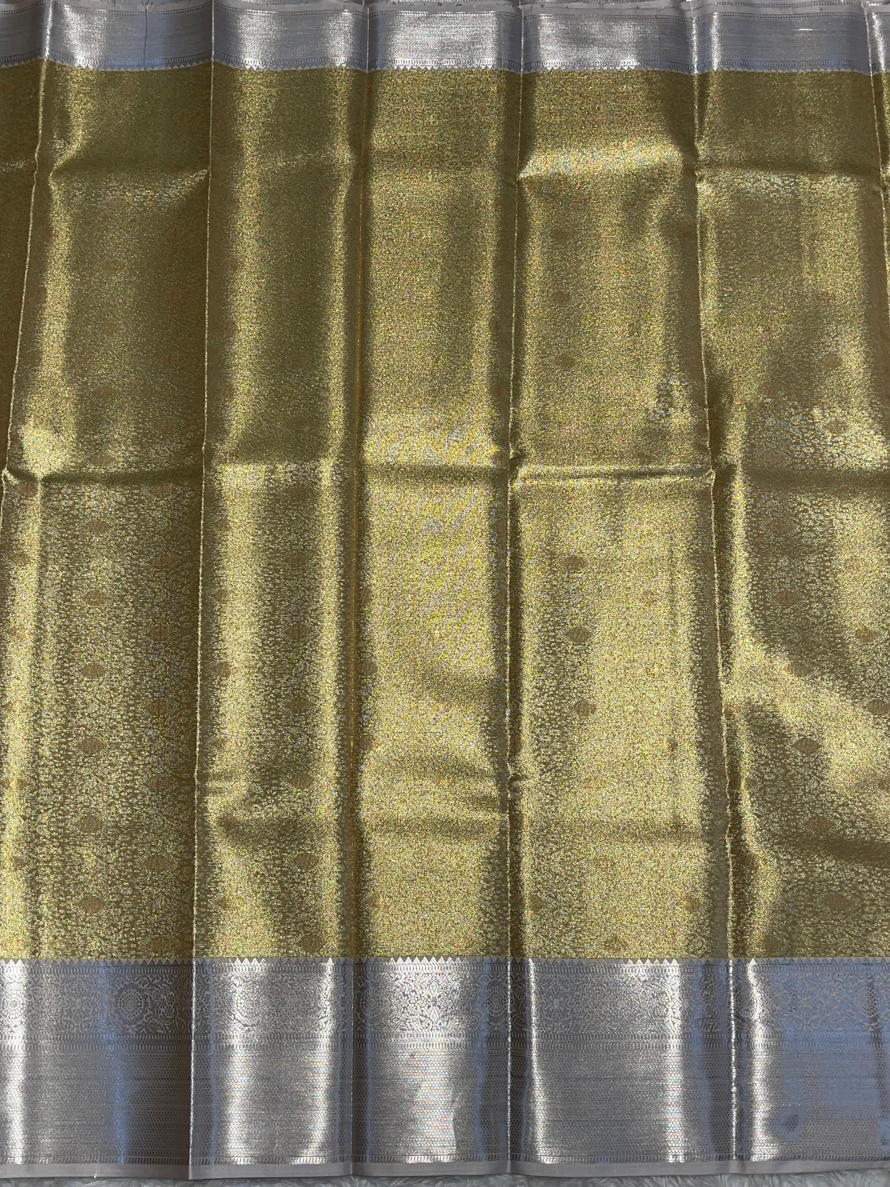 SWAYAMVARAM-ROYAL GOLD DUAL TONE SAREE