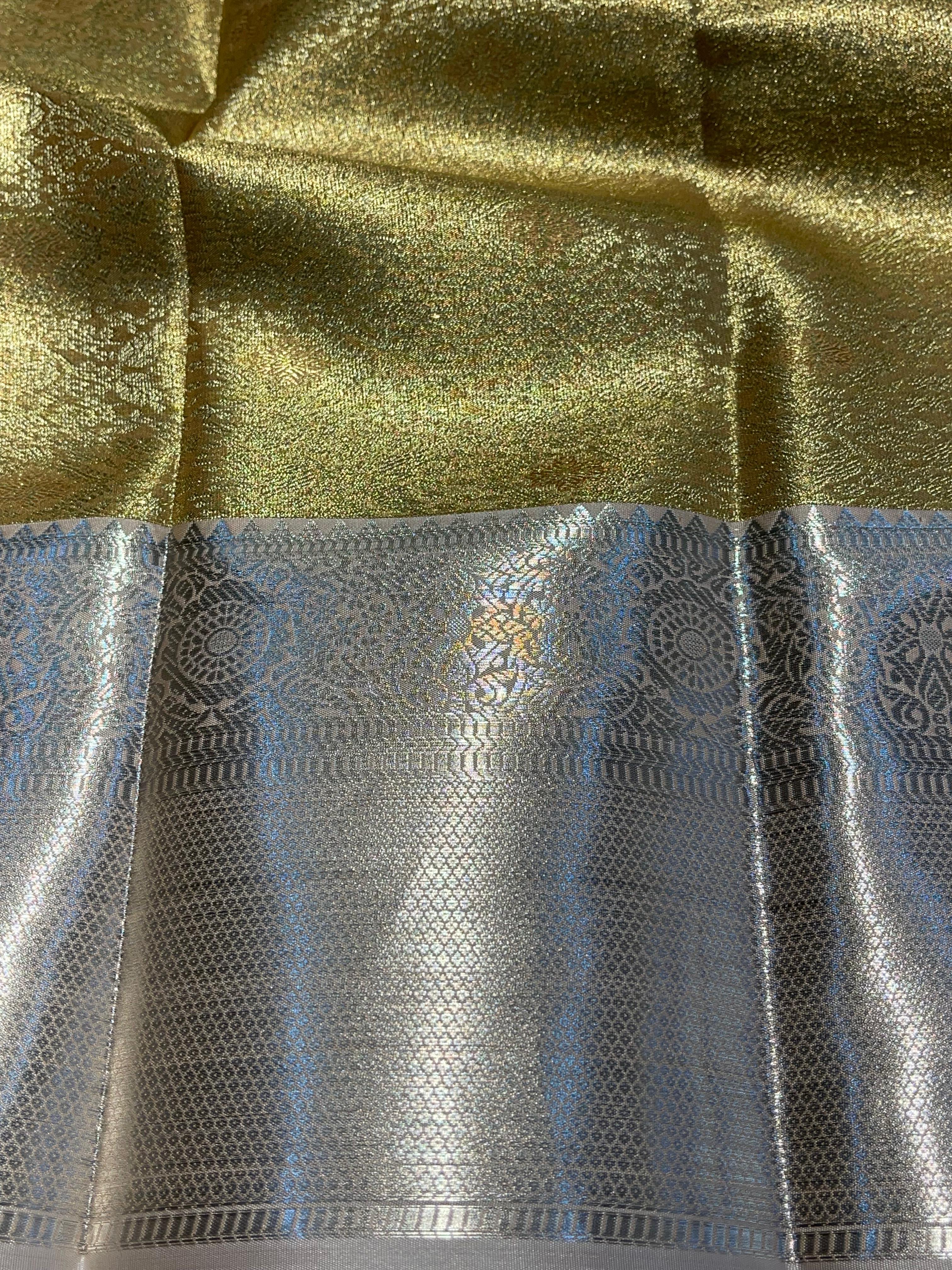 SWAYAMVARAM-ROYAL GOLD DUAL TONE SAREE