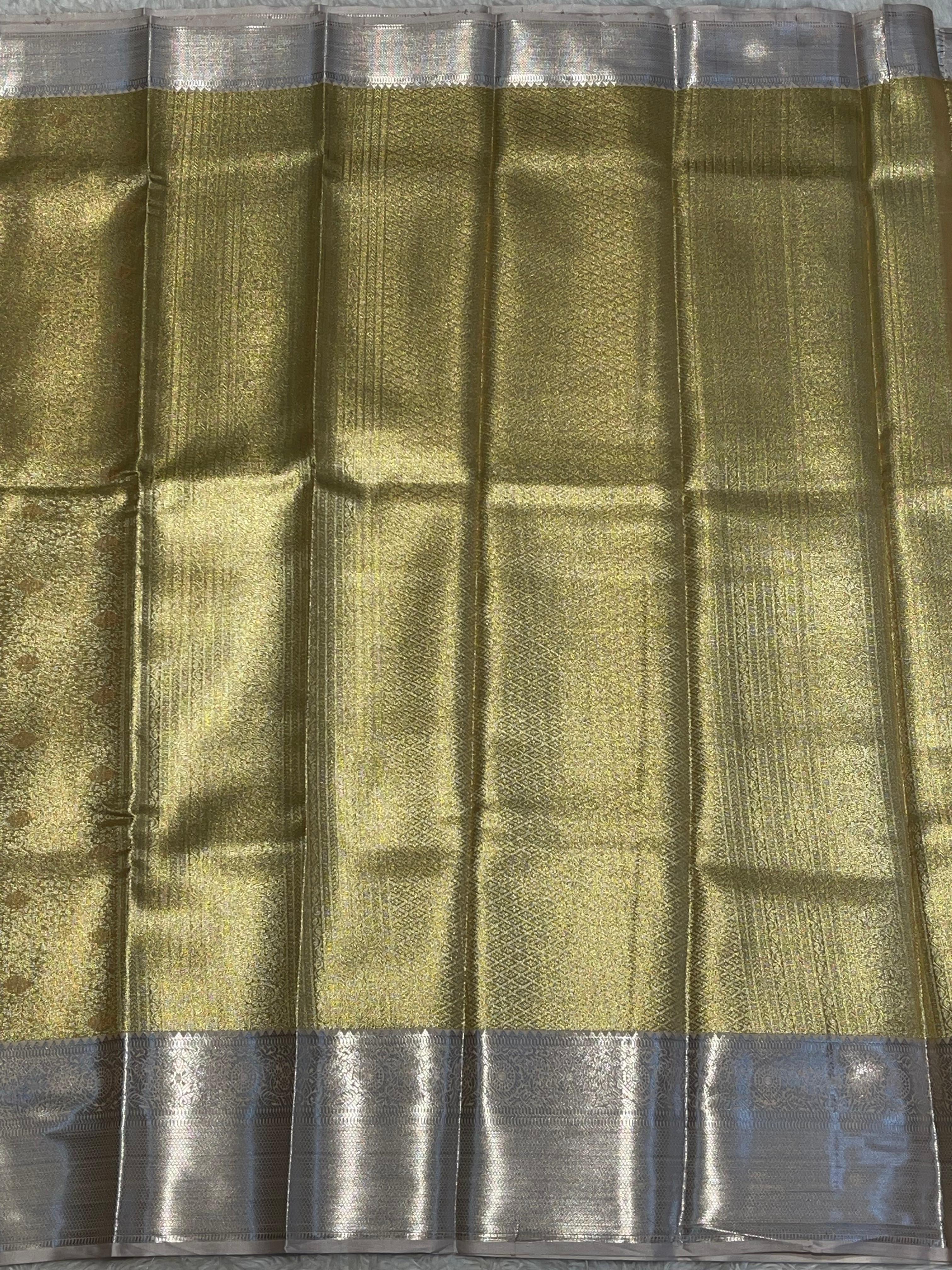 SWAYAMVARAM-ROYAL GOLD DUAL TONE SAREE