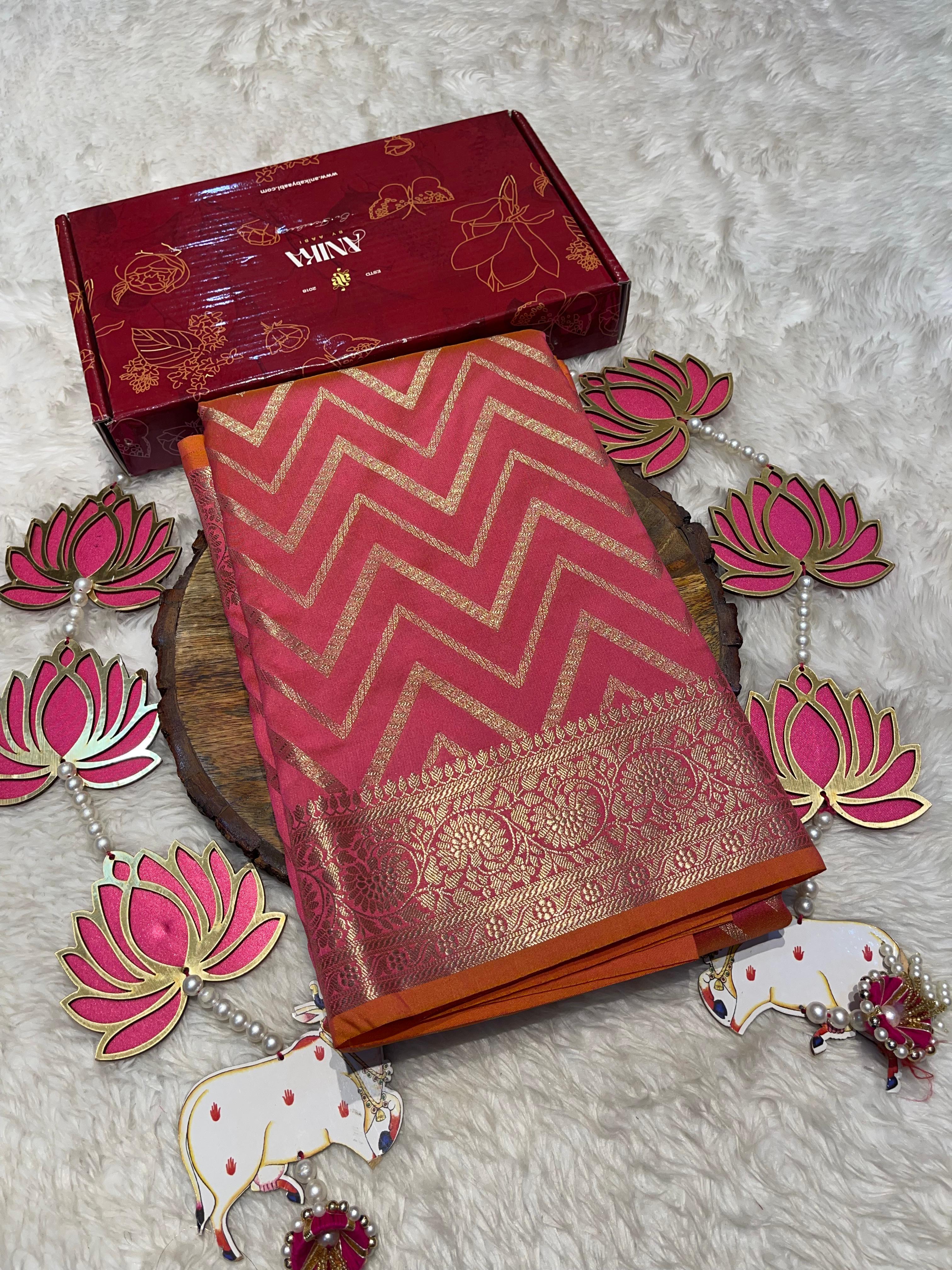 ANIKA'S SEMI KATAN SILK SAREE - ASK03