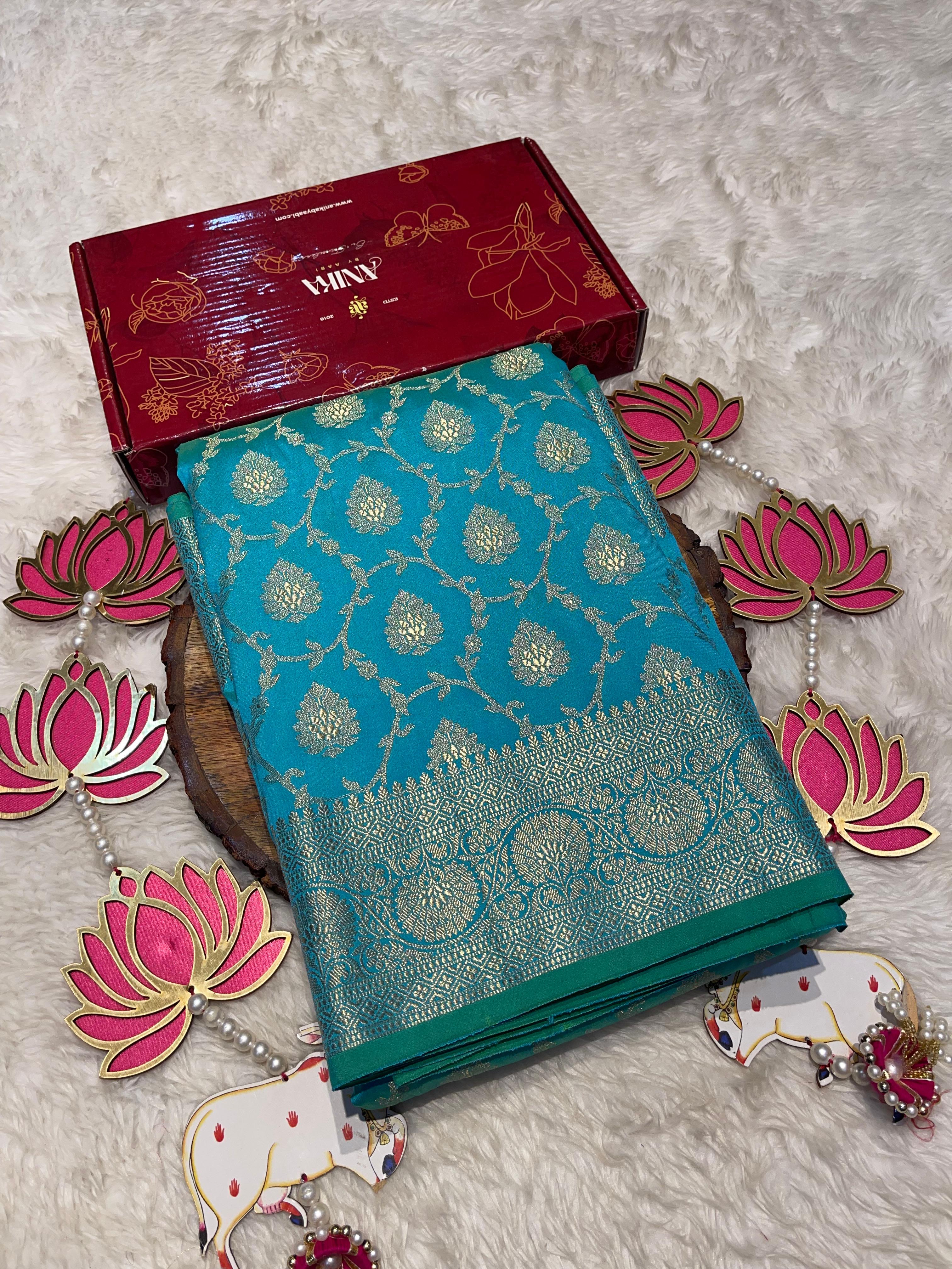 ANIKA'S SEMI KATAN SILK SAREE - ASK02