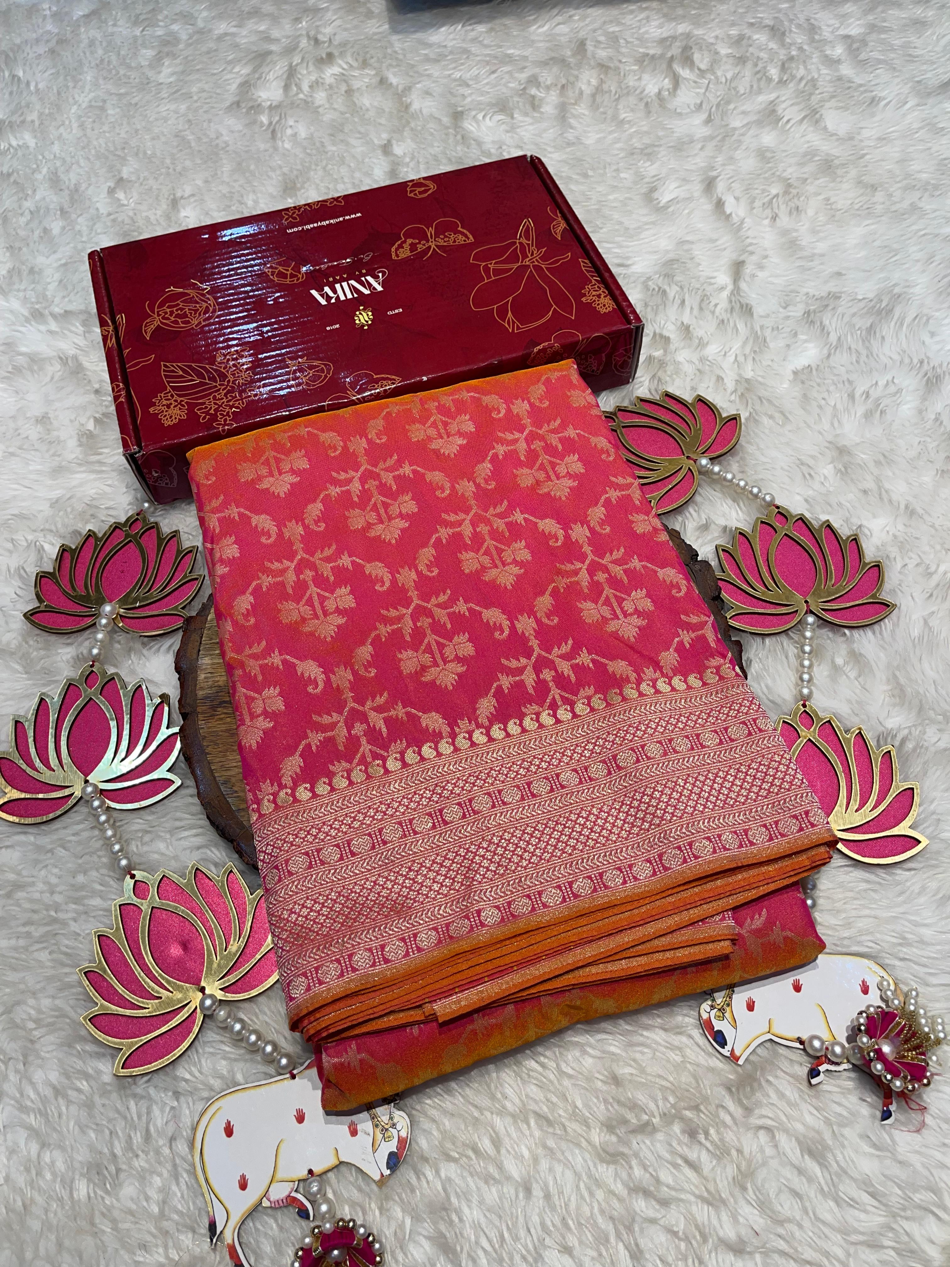 ANIKA'S SEMI KATAN SILK SAREE - ASK05
