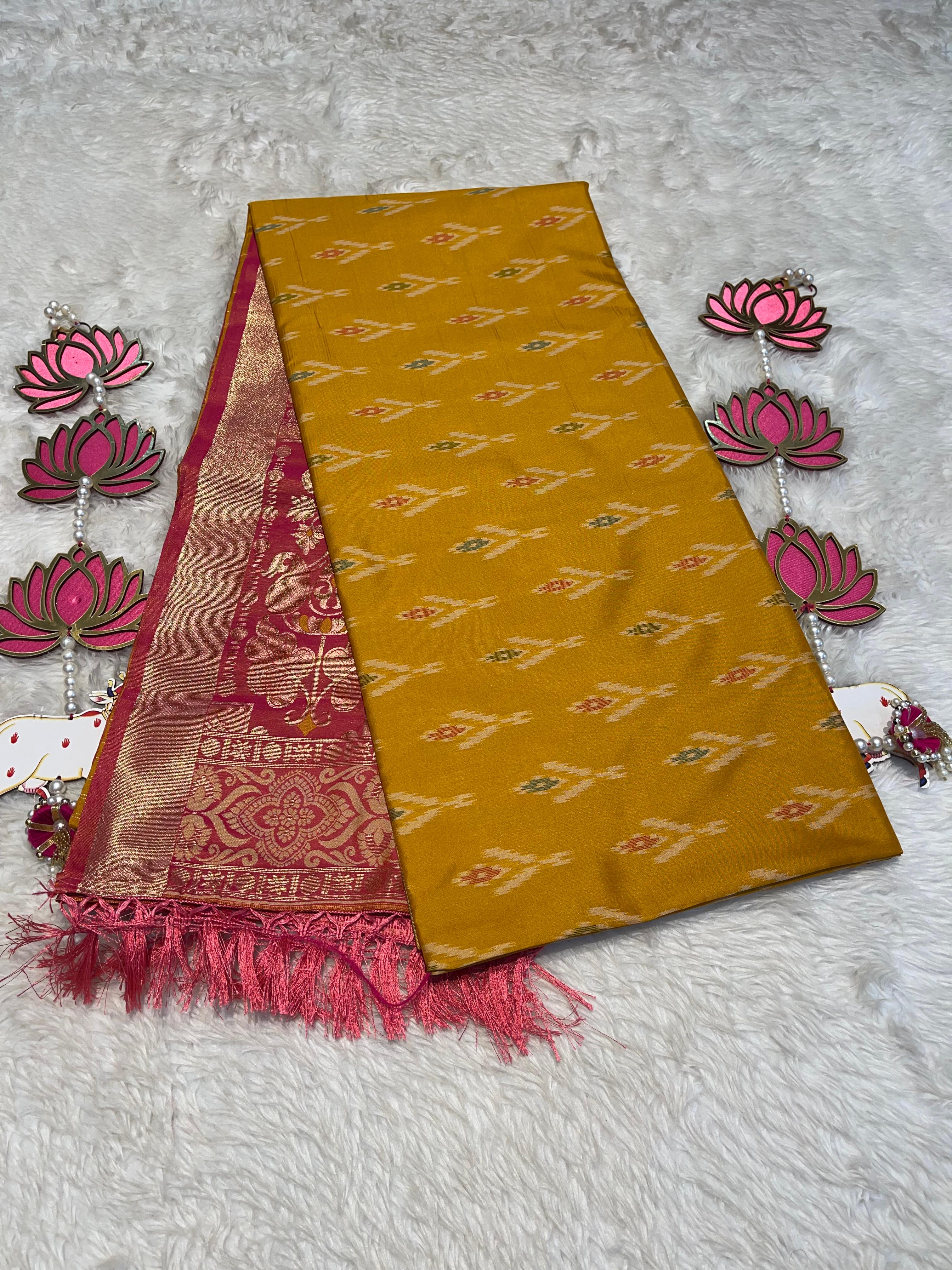 POCHAMPALLY SEMI SILK SAREE - PS01