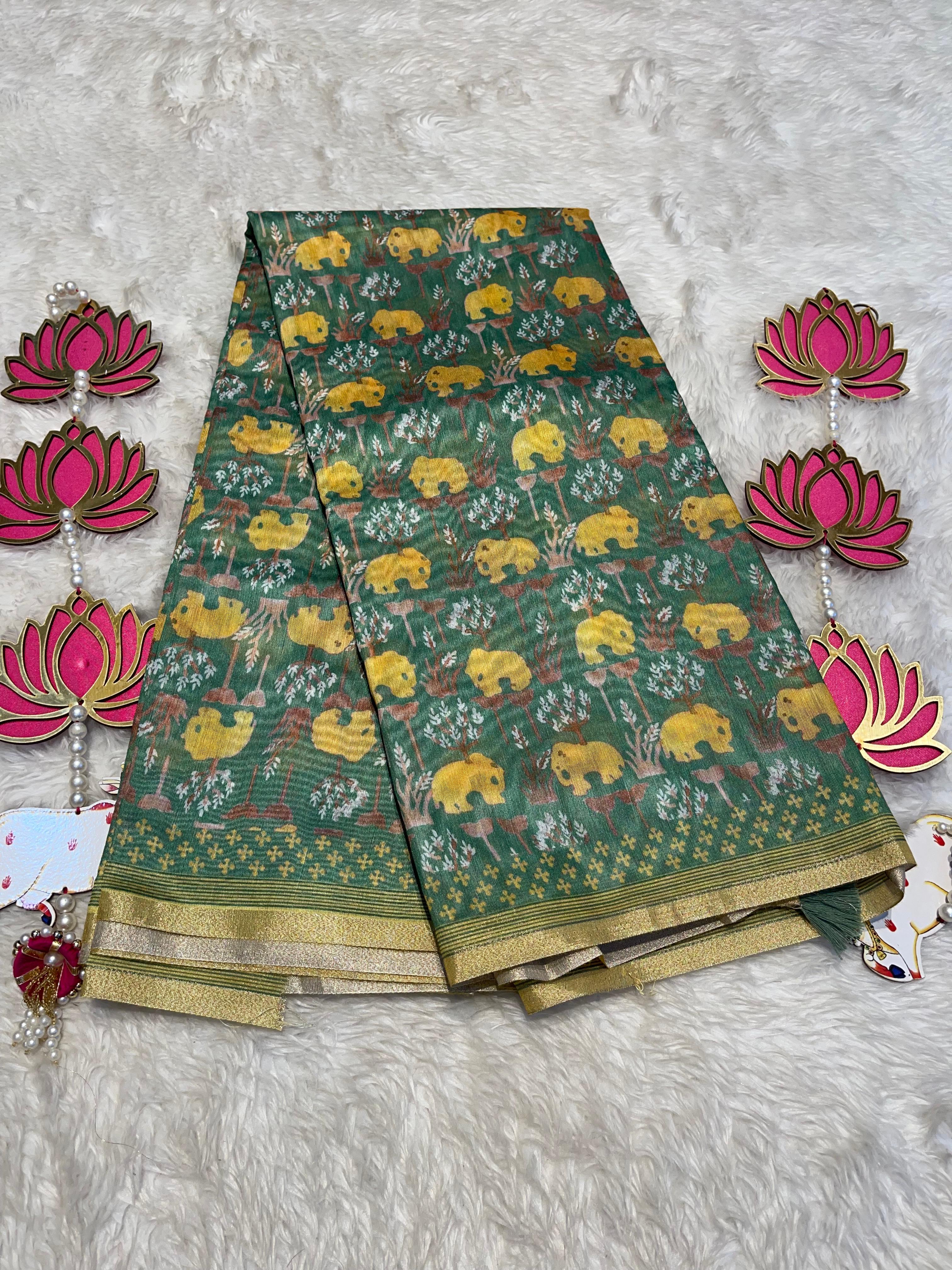 Jute Cotton Saree-o1