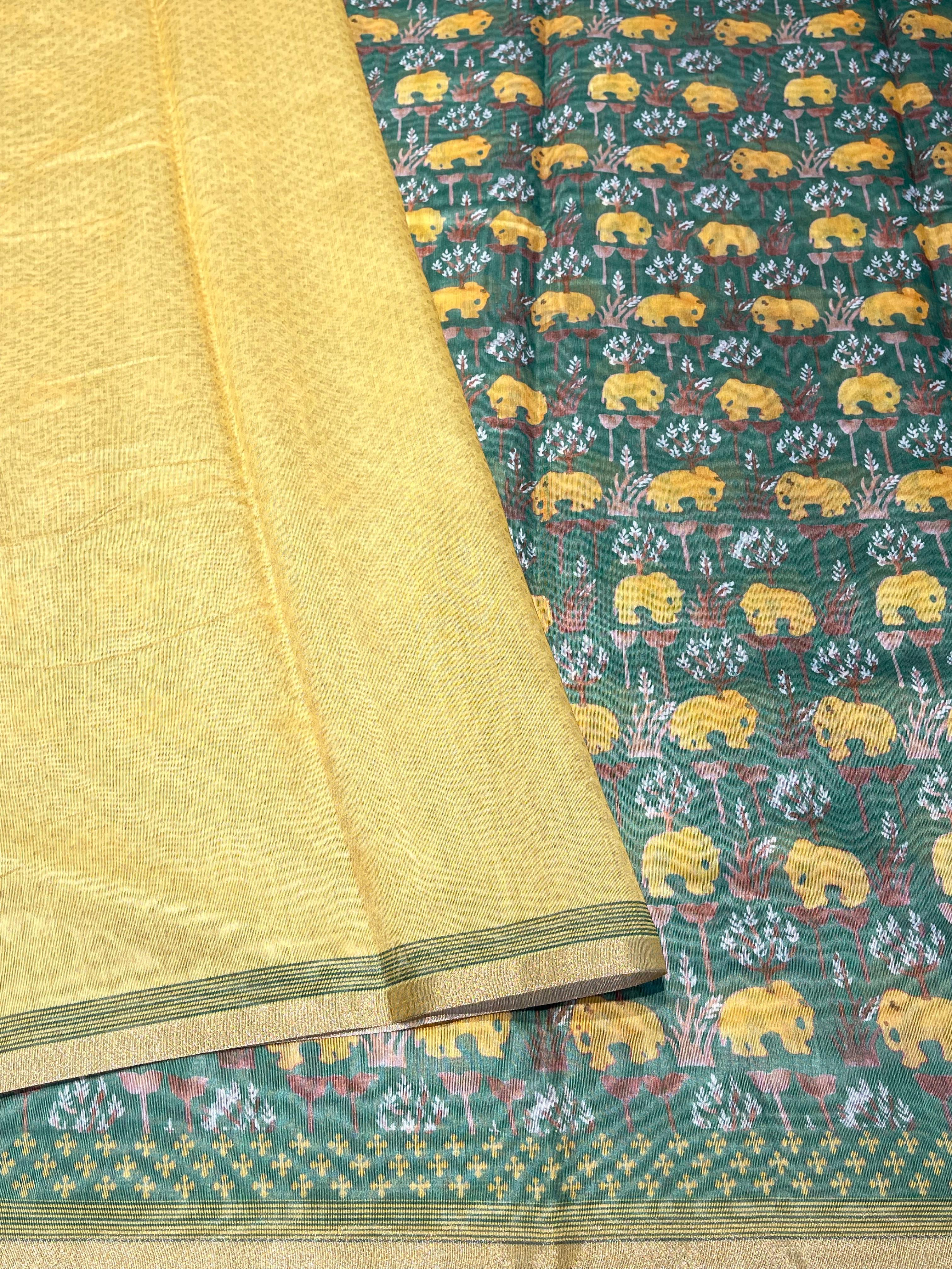 Jute Cotton Saree-o1