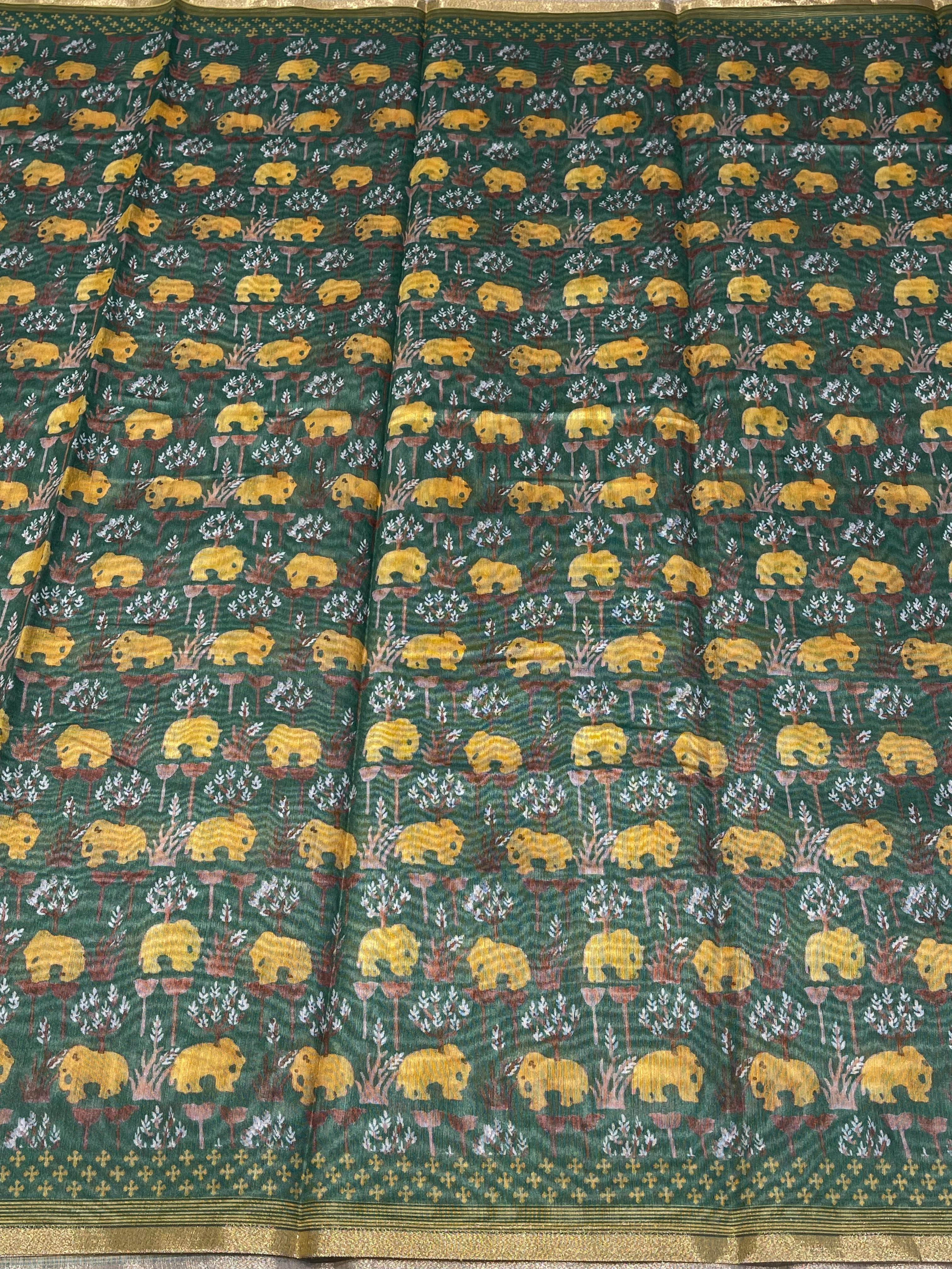 Jute Cotton Saree-o1
