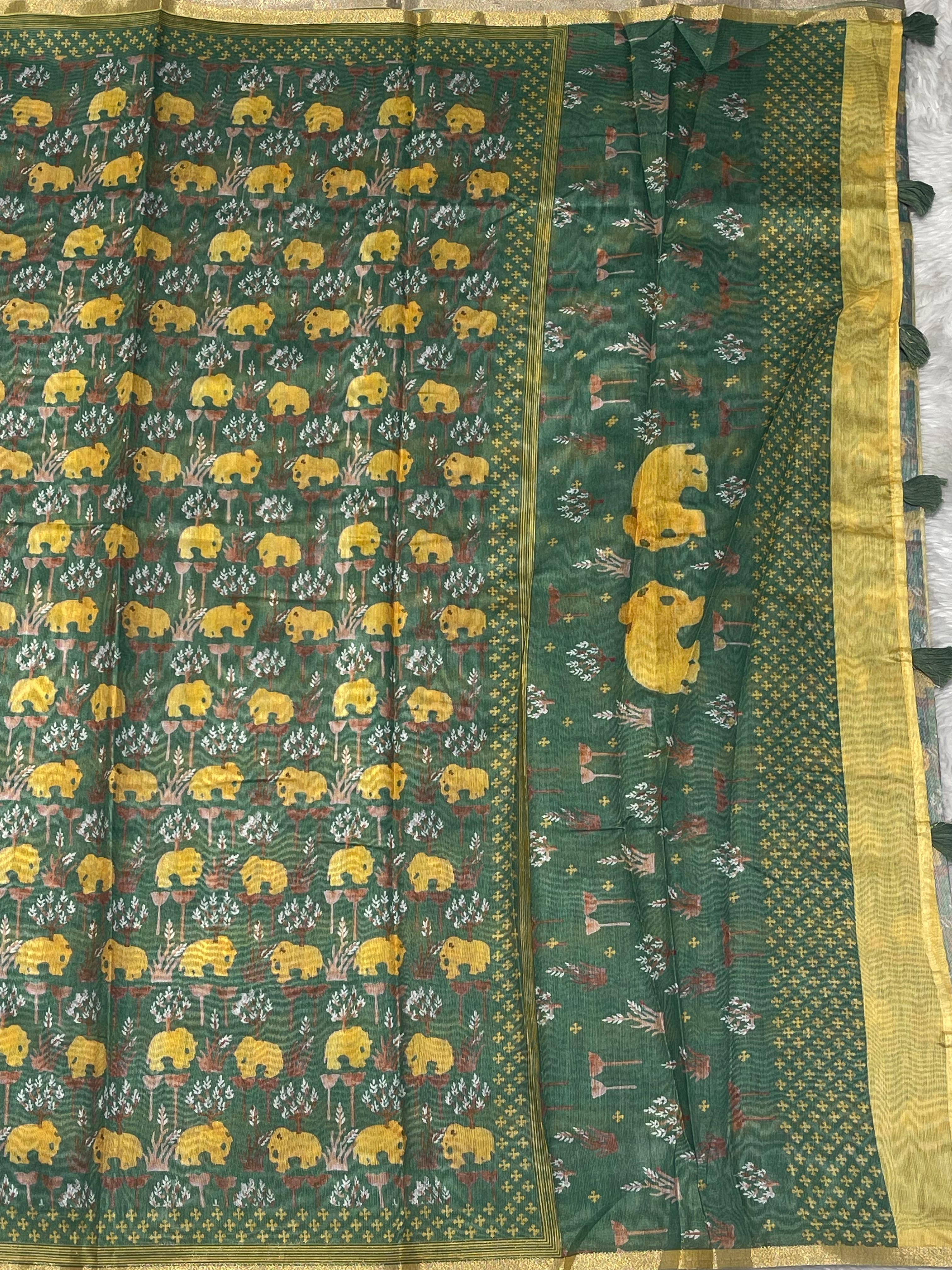 Jute Cotton Saree-o1
