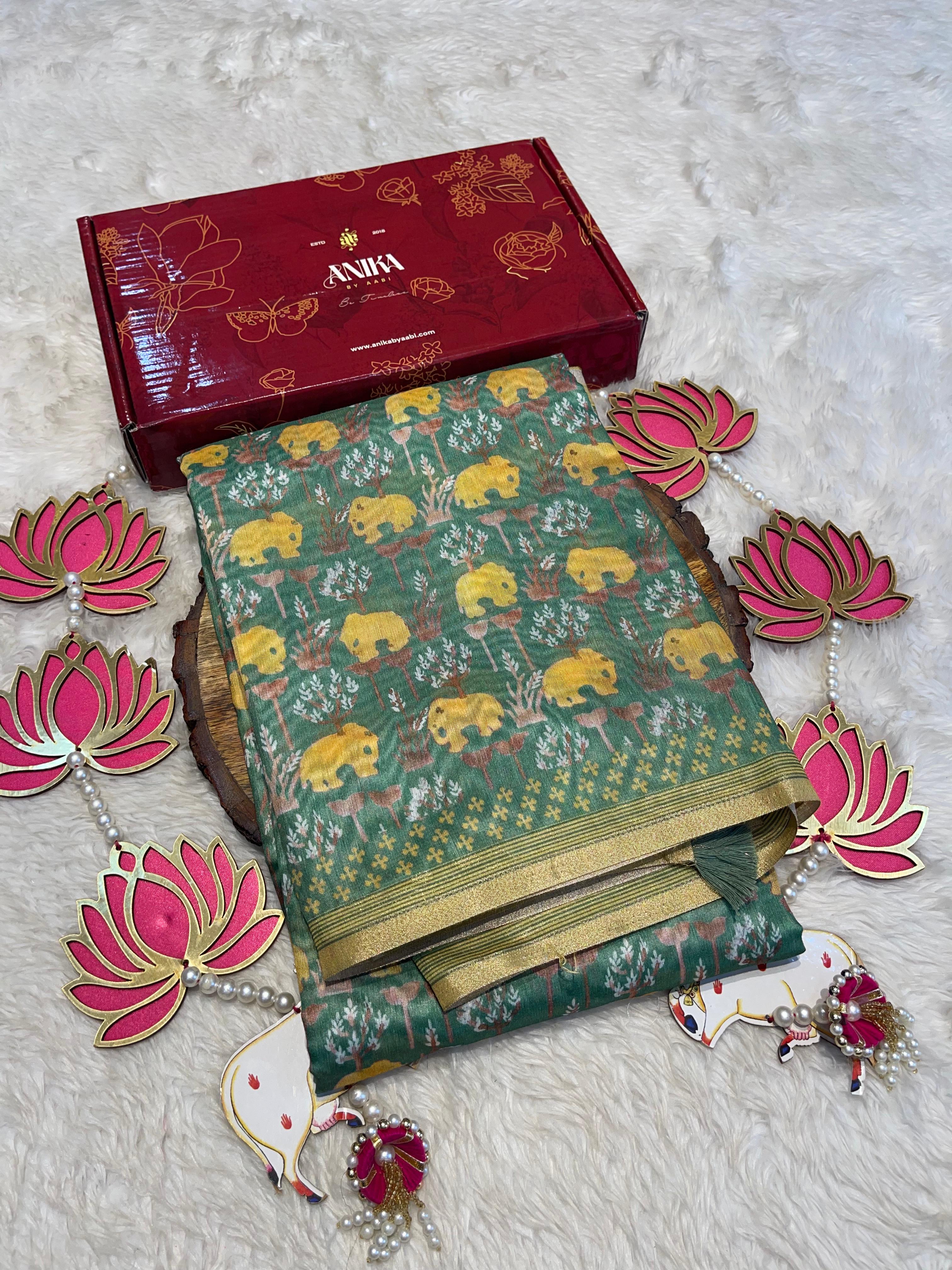Jute Cotton Saree-o1