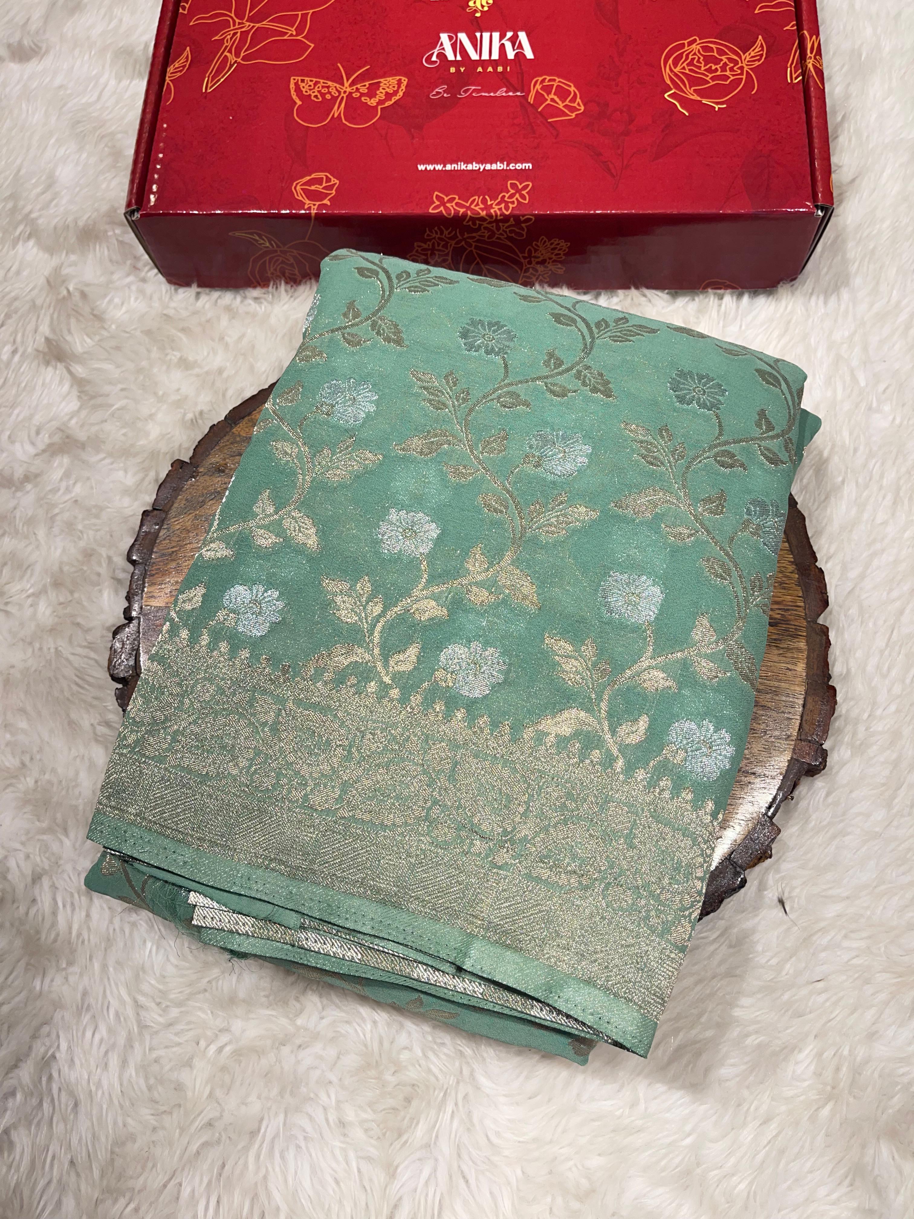 SAHANA-SAGEGREEN SAREE