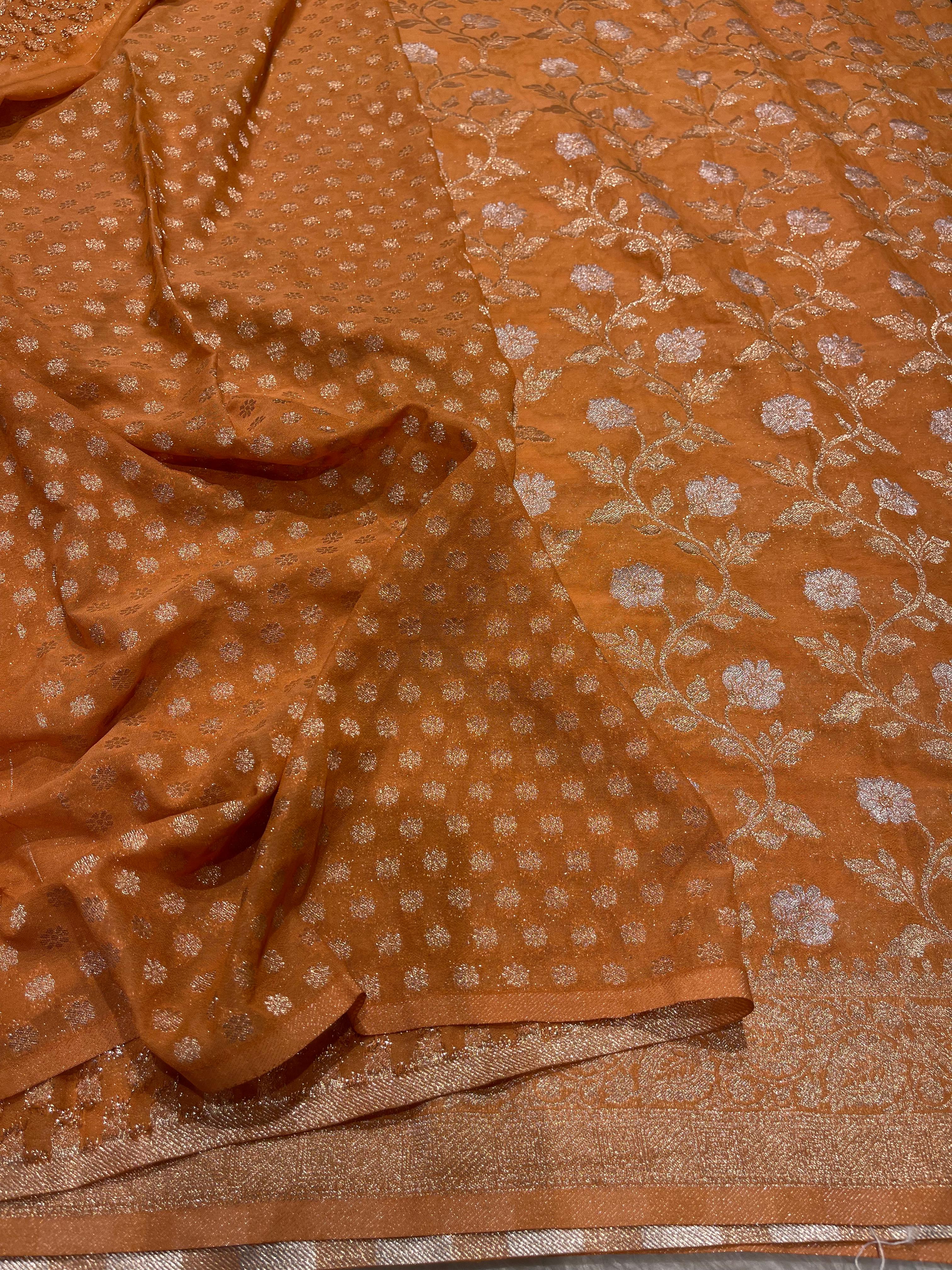 SAHANA-PEACH SAREE