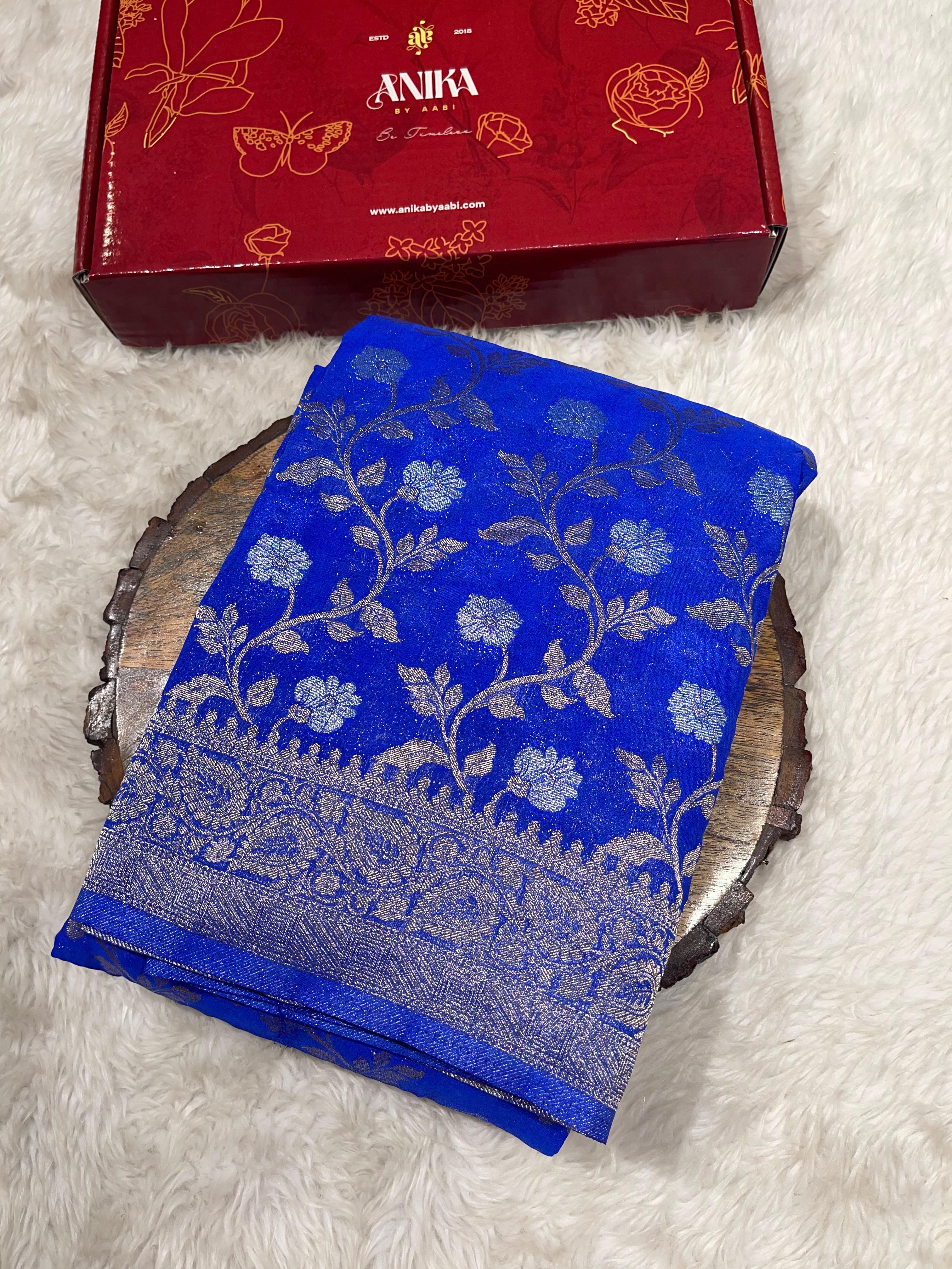 SAHANA-ROYAL BLUE SAREE