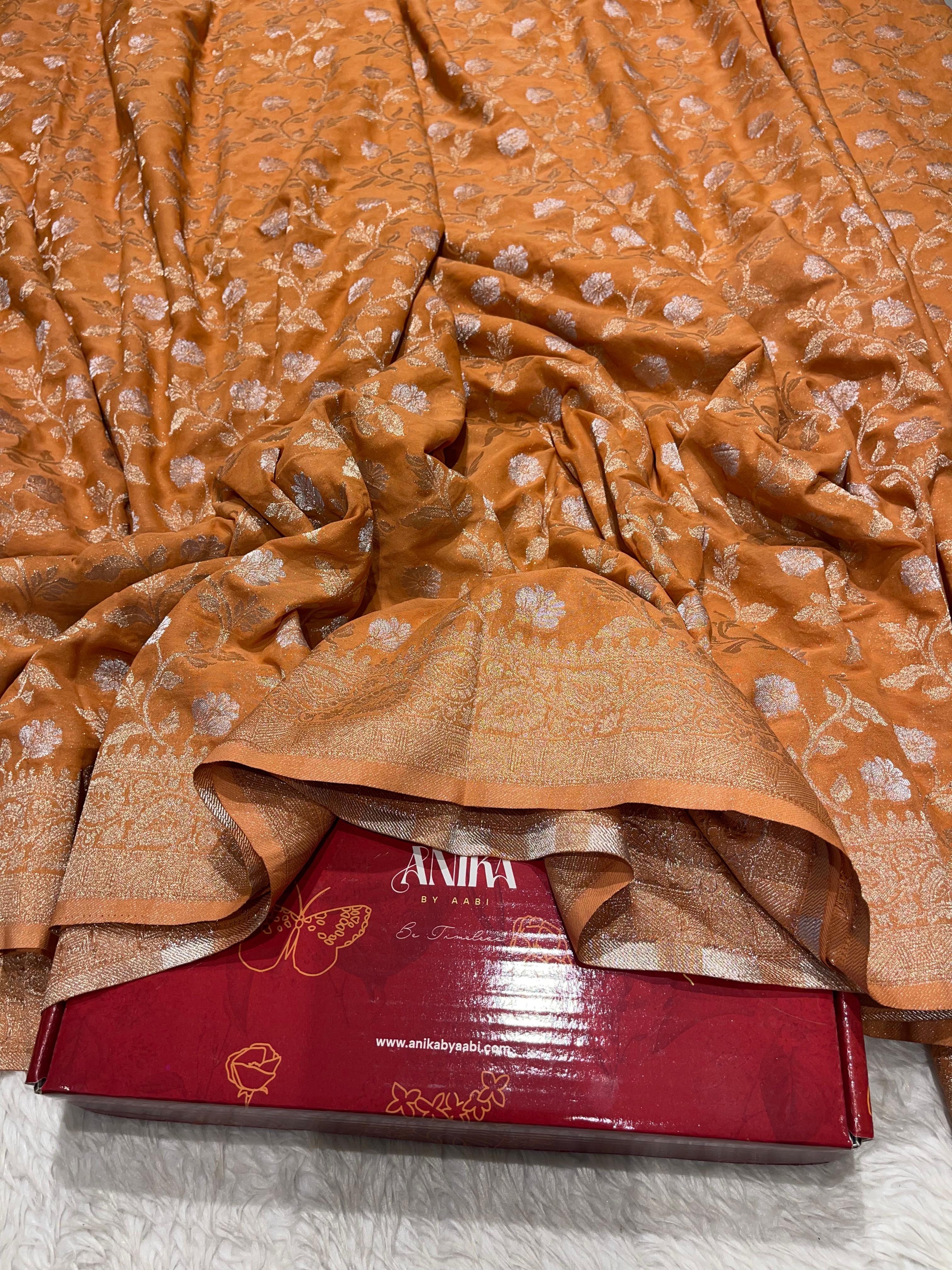 SAHANA-PEACH SAREE
