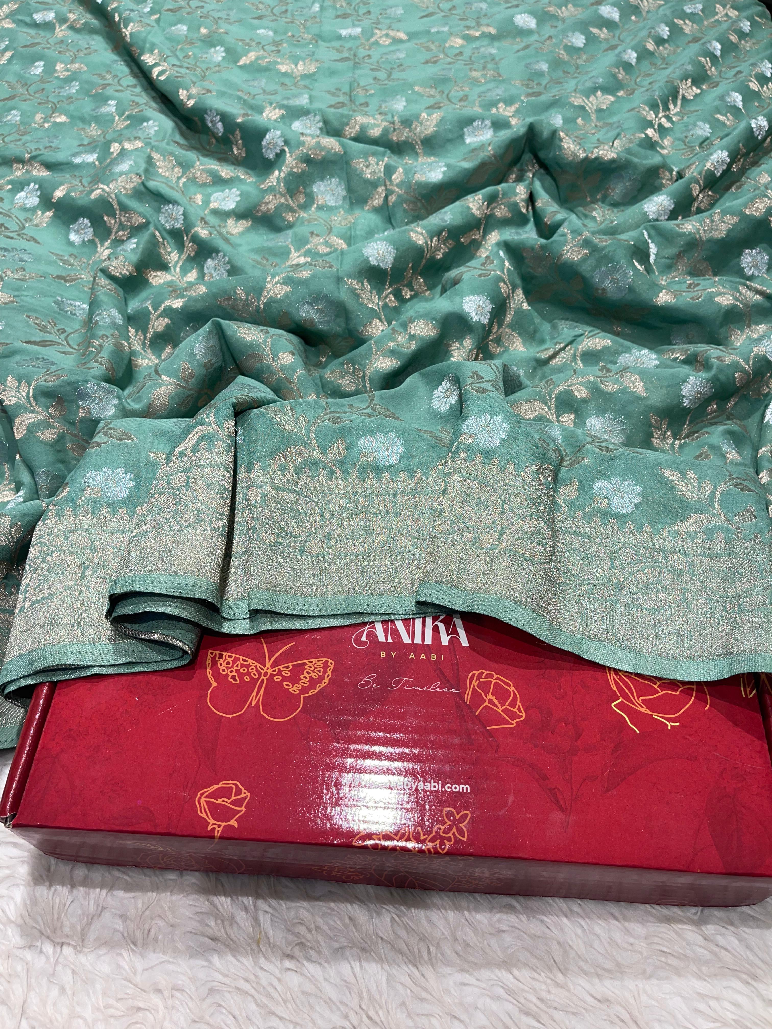SAHANA-SAGEGREEN SAREE