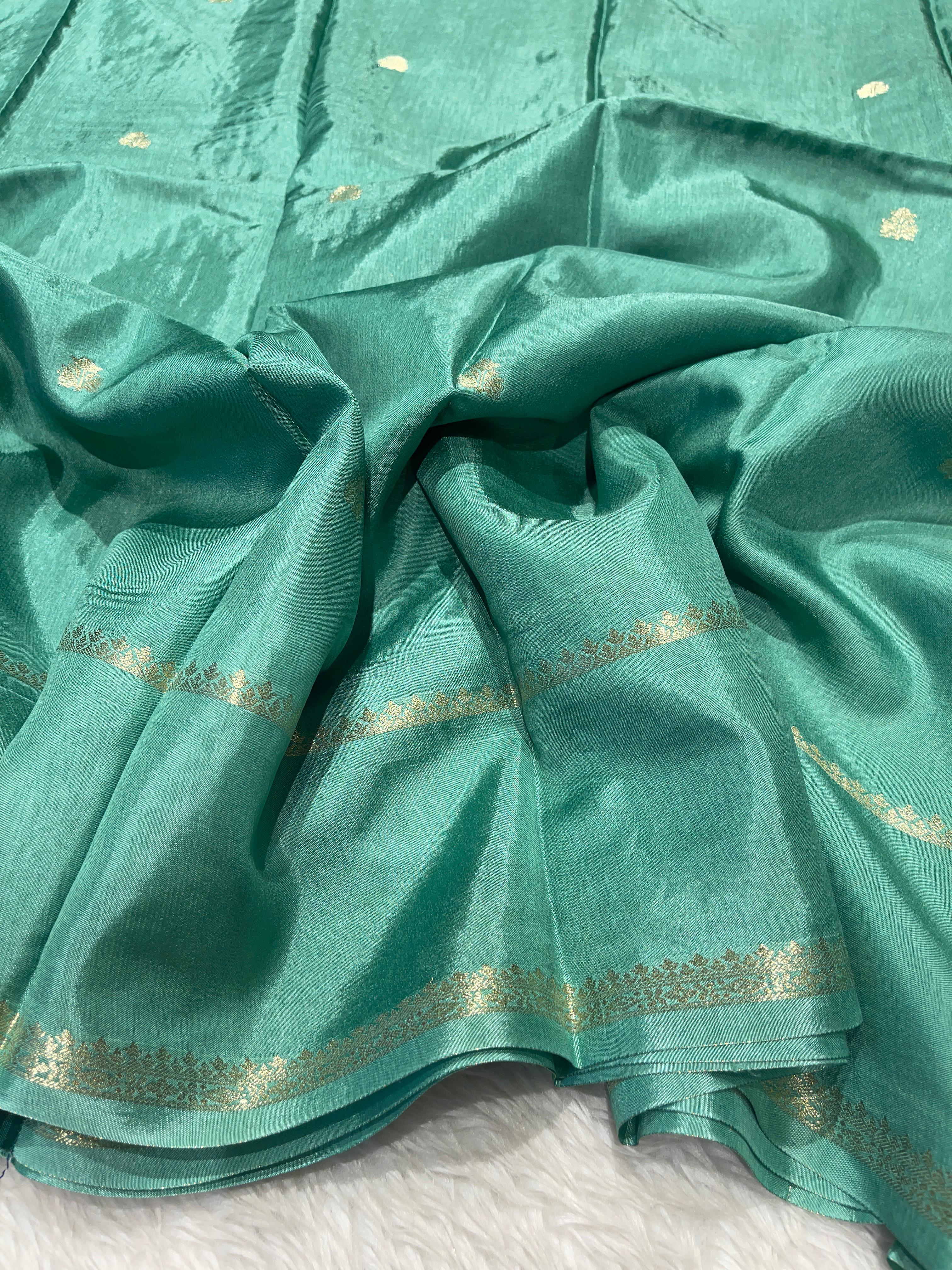 Viscose Chinon Silk Saree  - vcs03