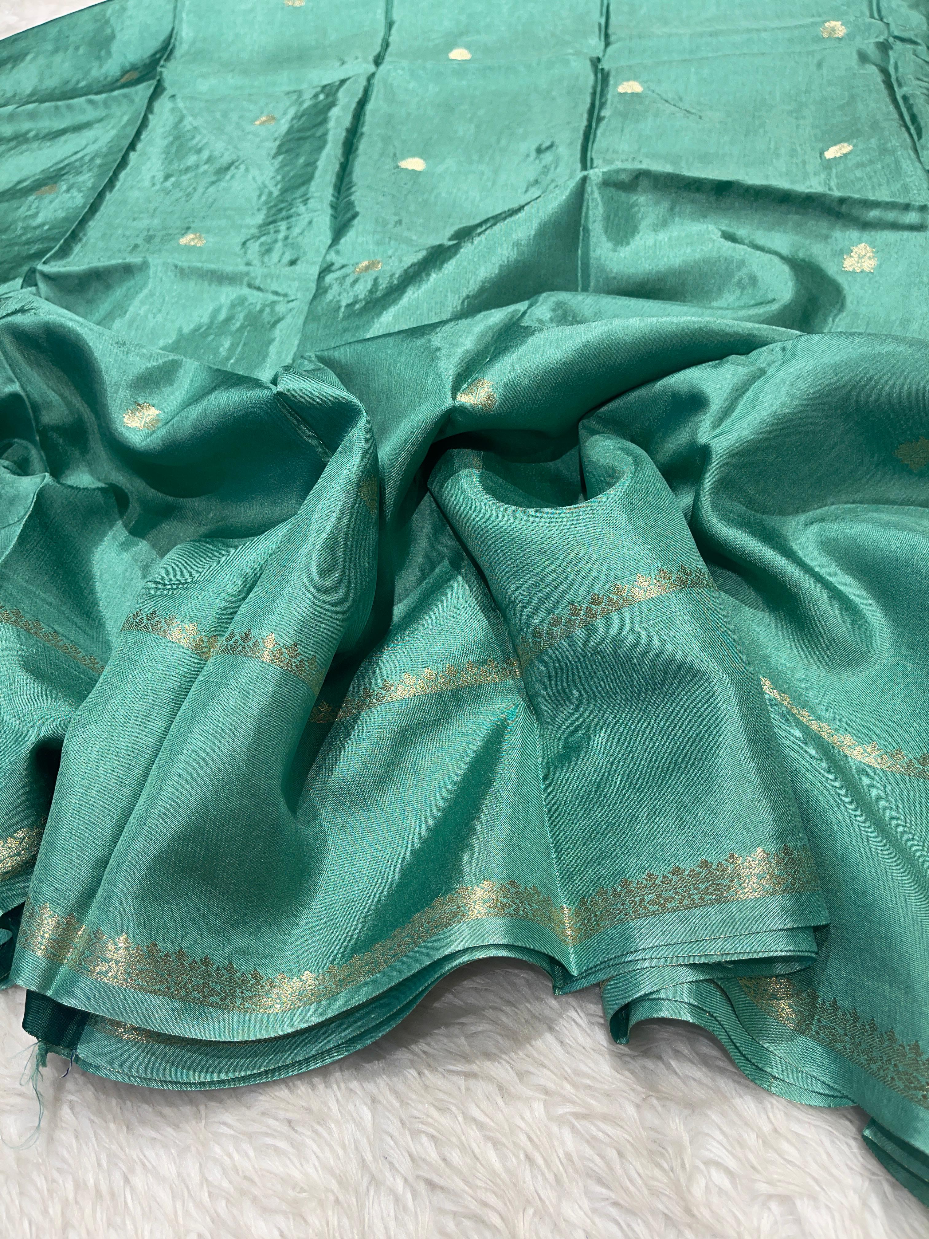 Viscose Chinon Silk Saree  - vcs03