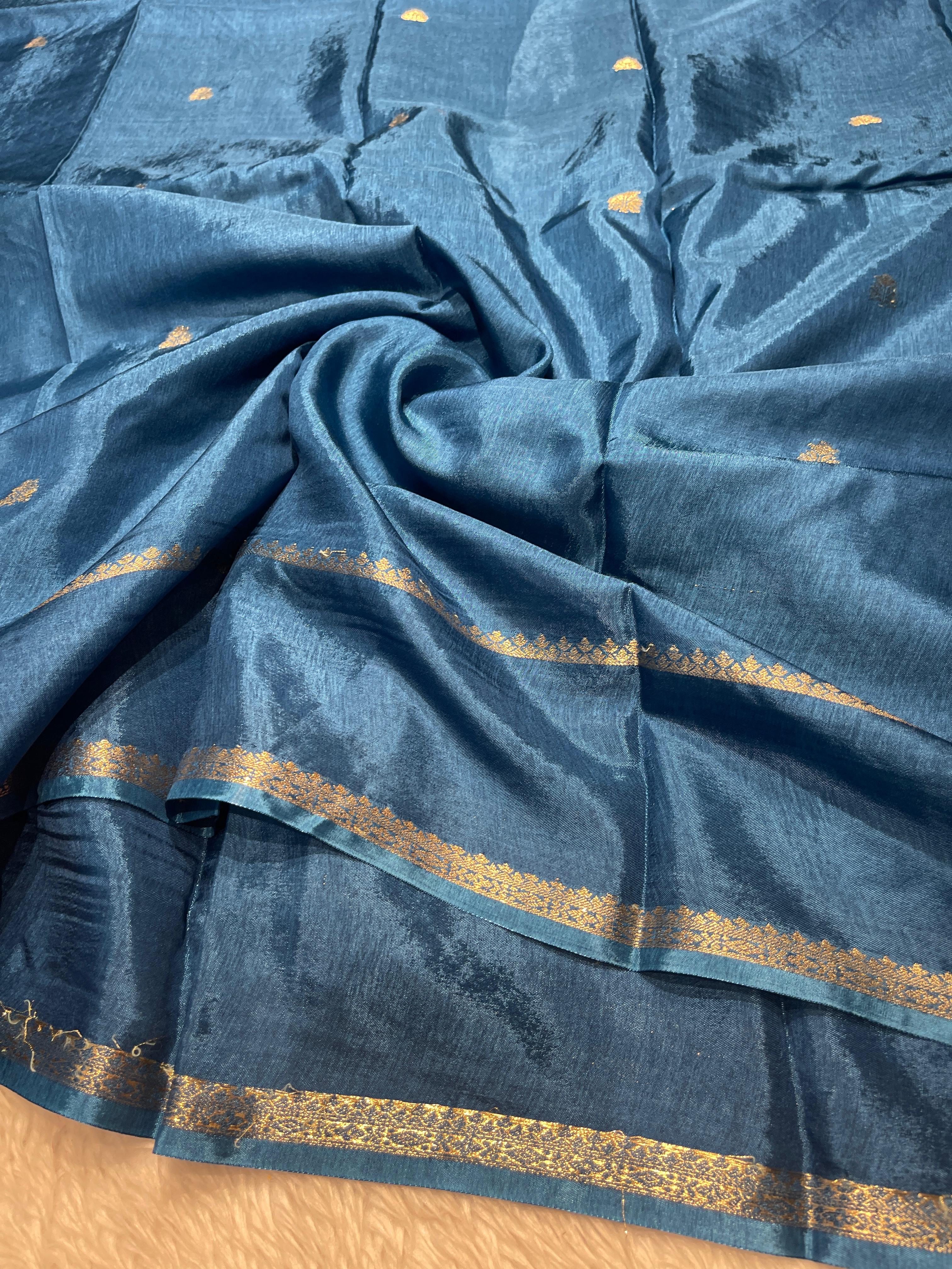 Viscose Chinon Silk Saree  - vcs06