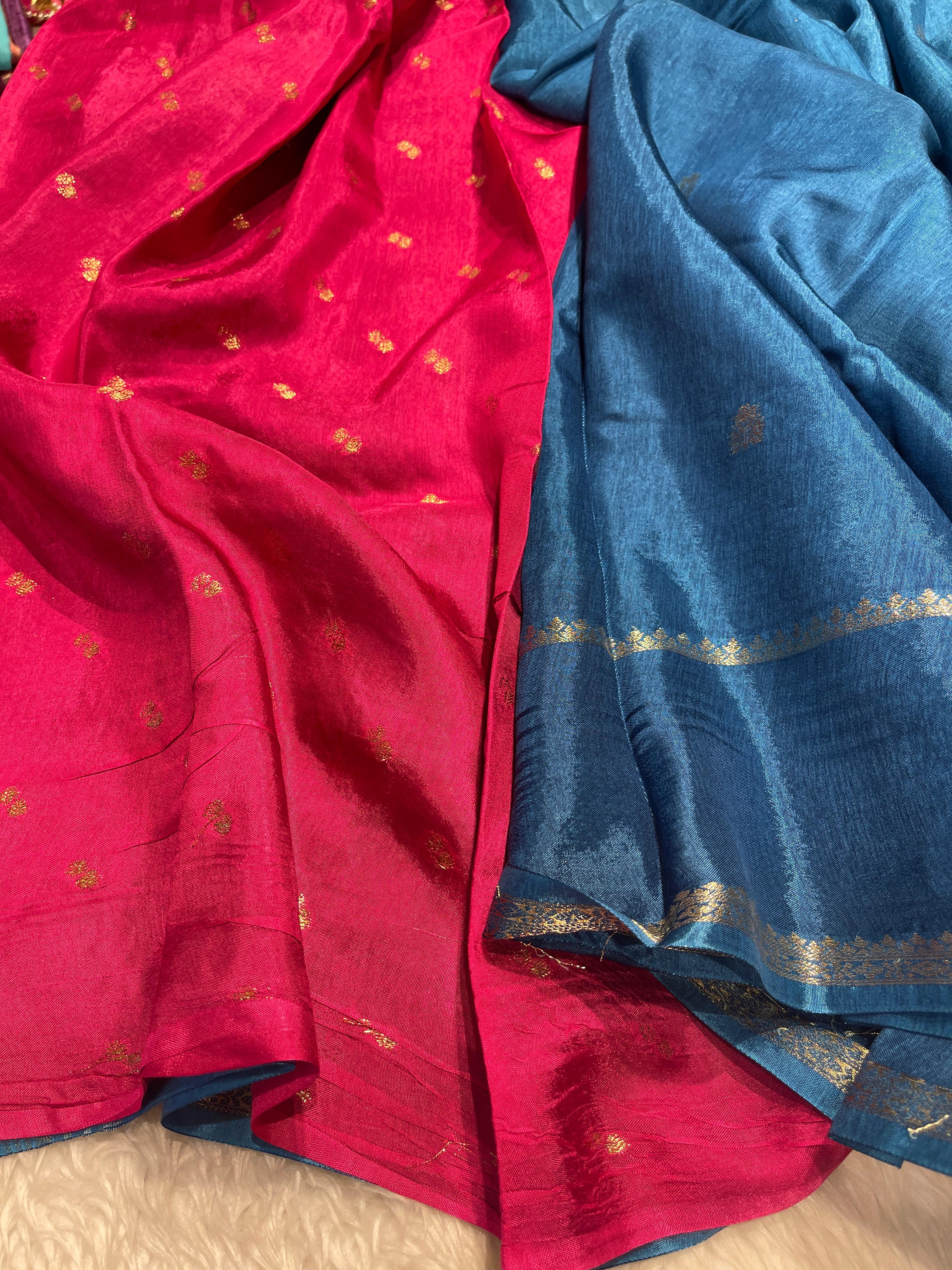 Viscose Chinon Silk Saree  - vcs06