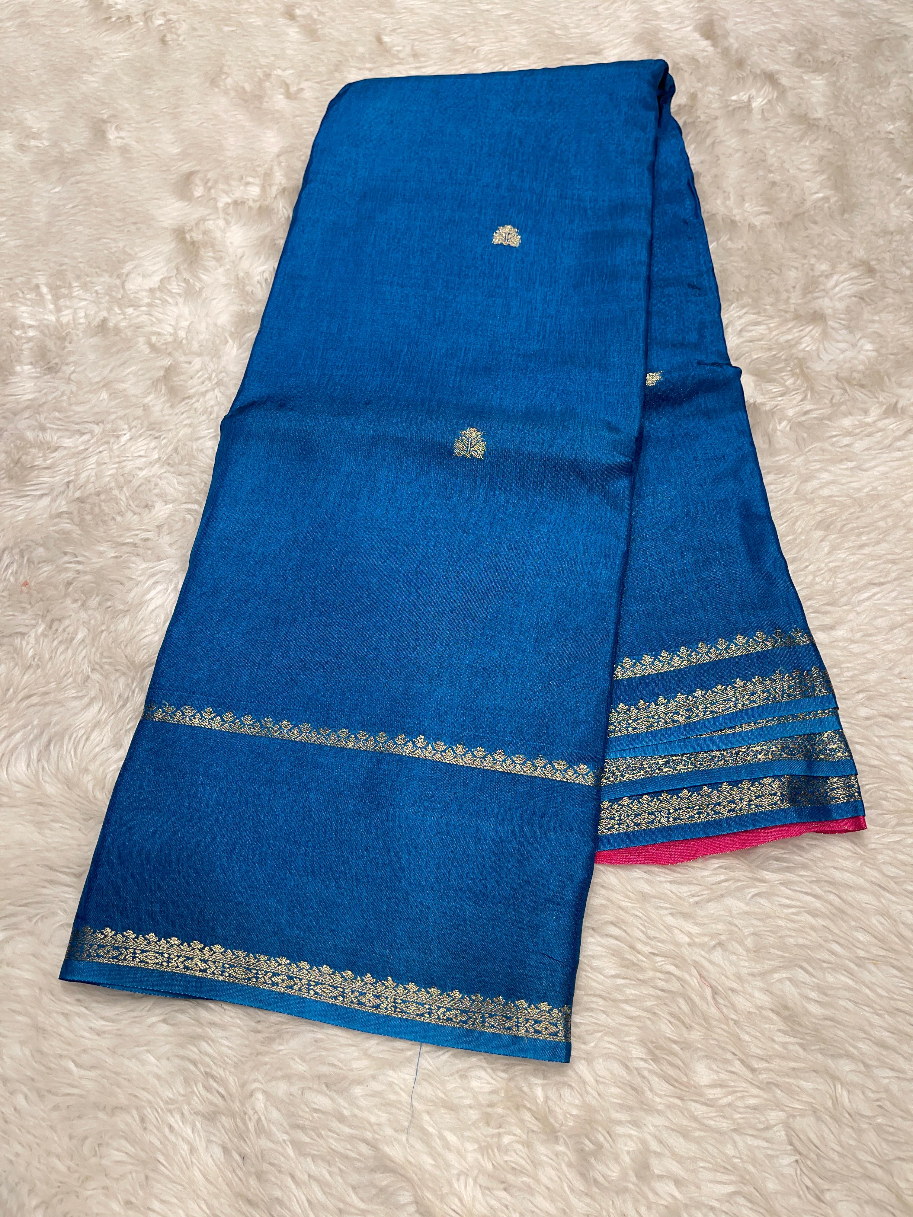 Viscose Chinon Silk Saree  - vcs06