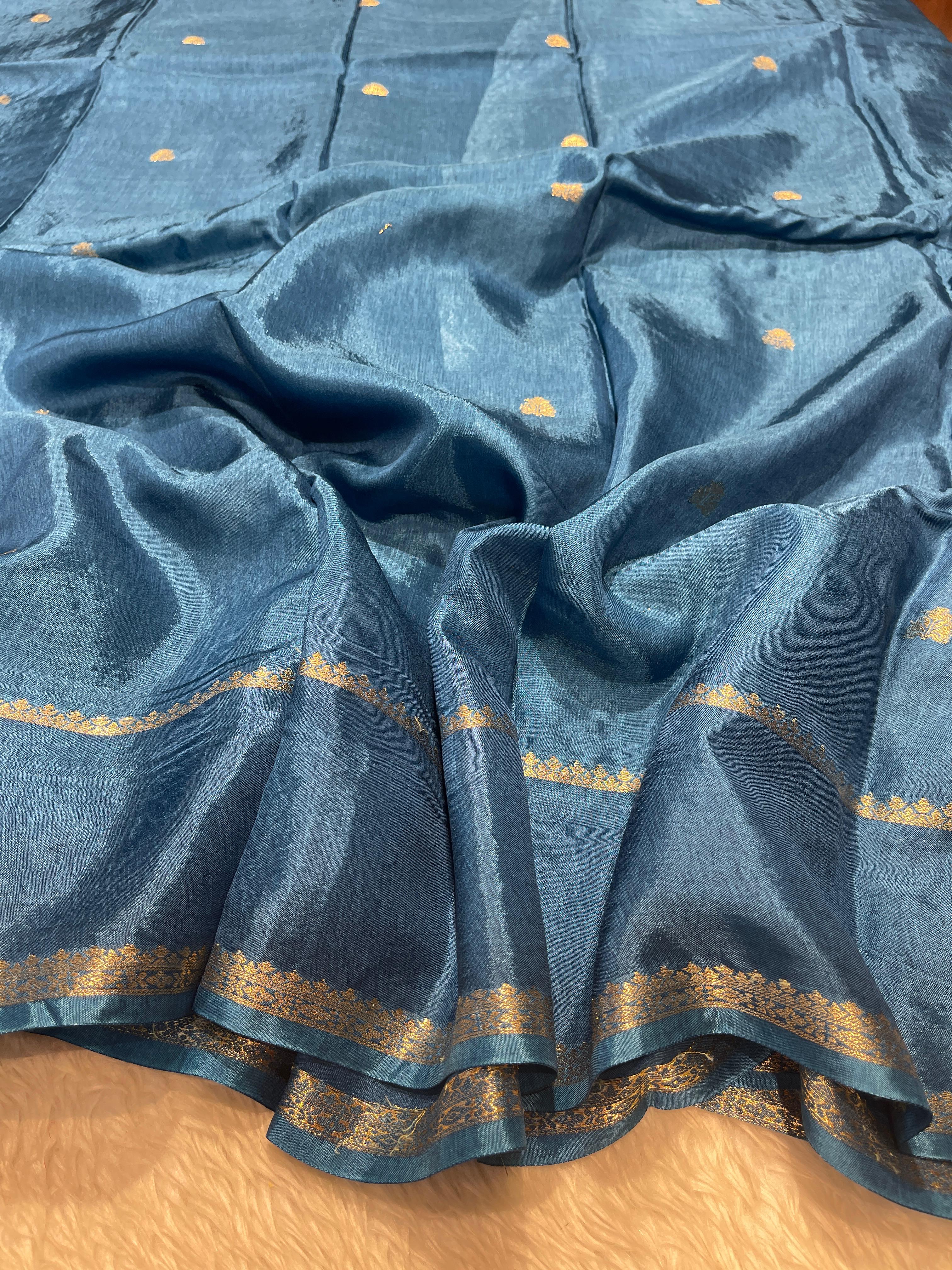 Viscose Chinon Silk Saree  - vcs06
