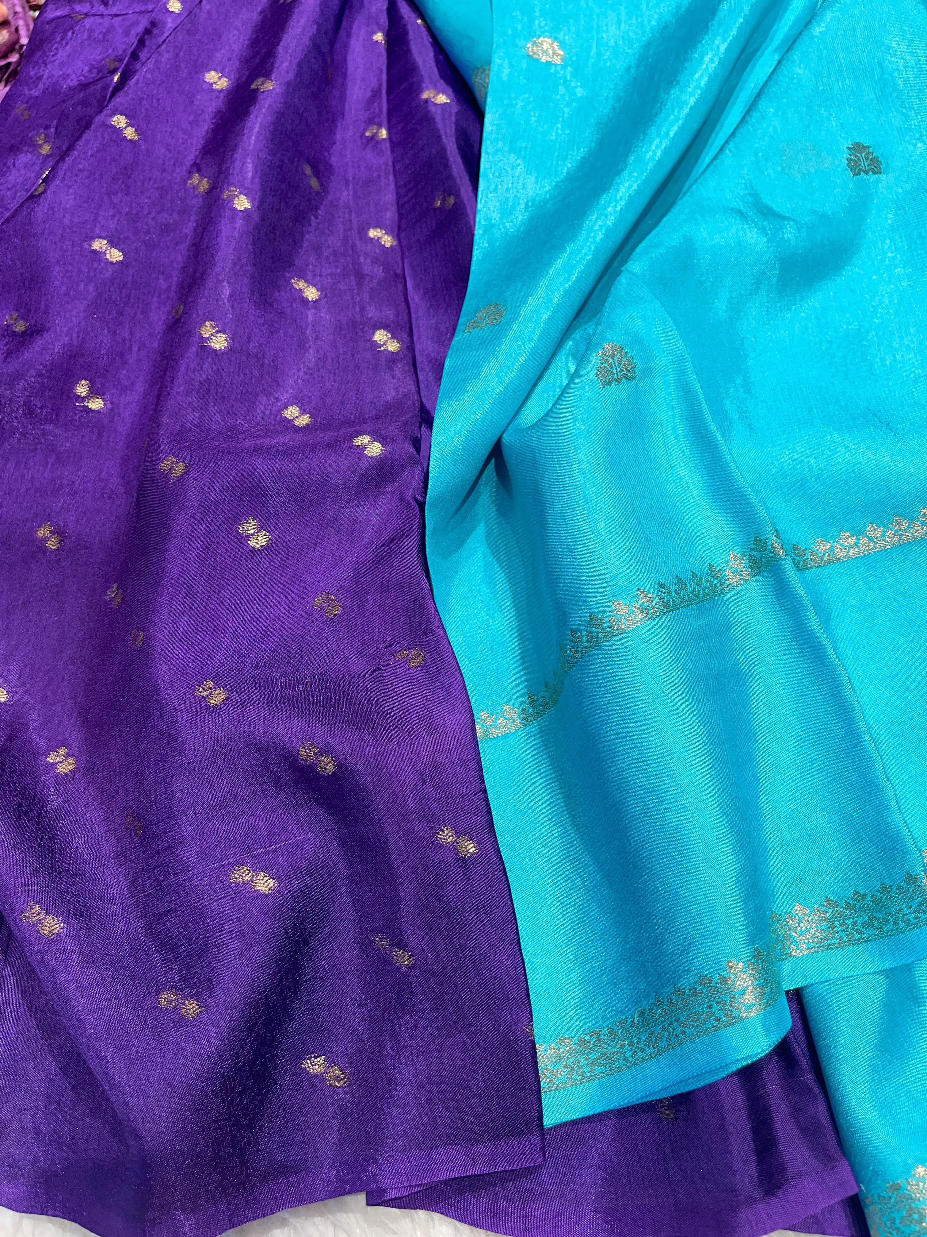 Viscose Chinon Silk Saree  - vcs07