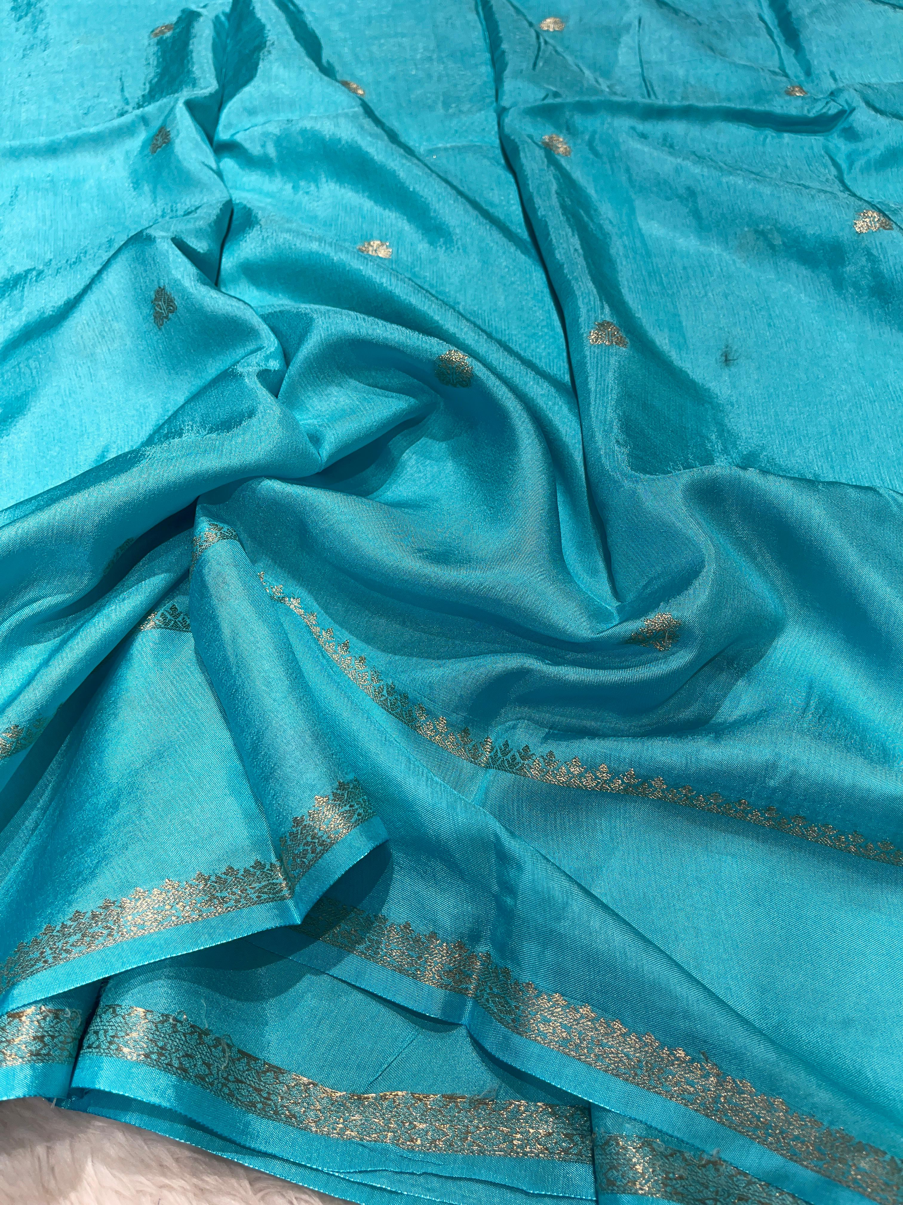 Viscose Chinon Silk Saree  - vcs07