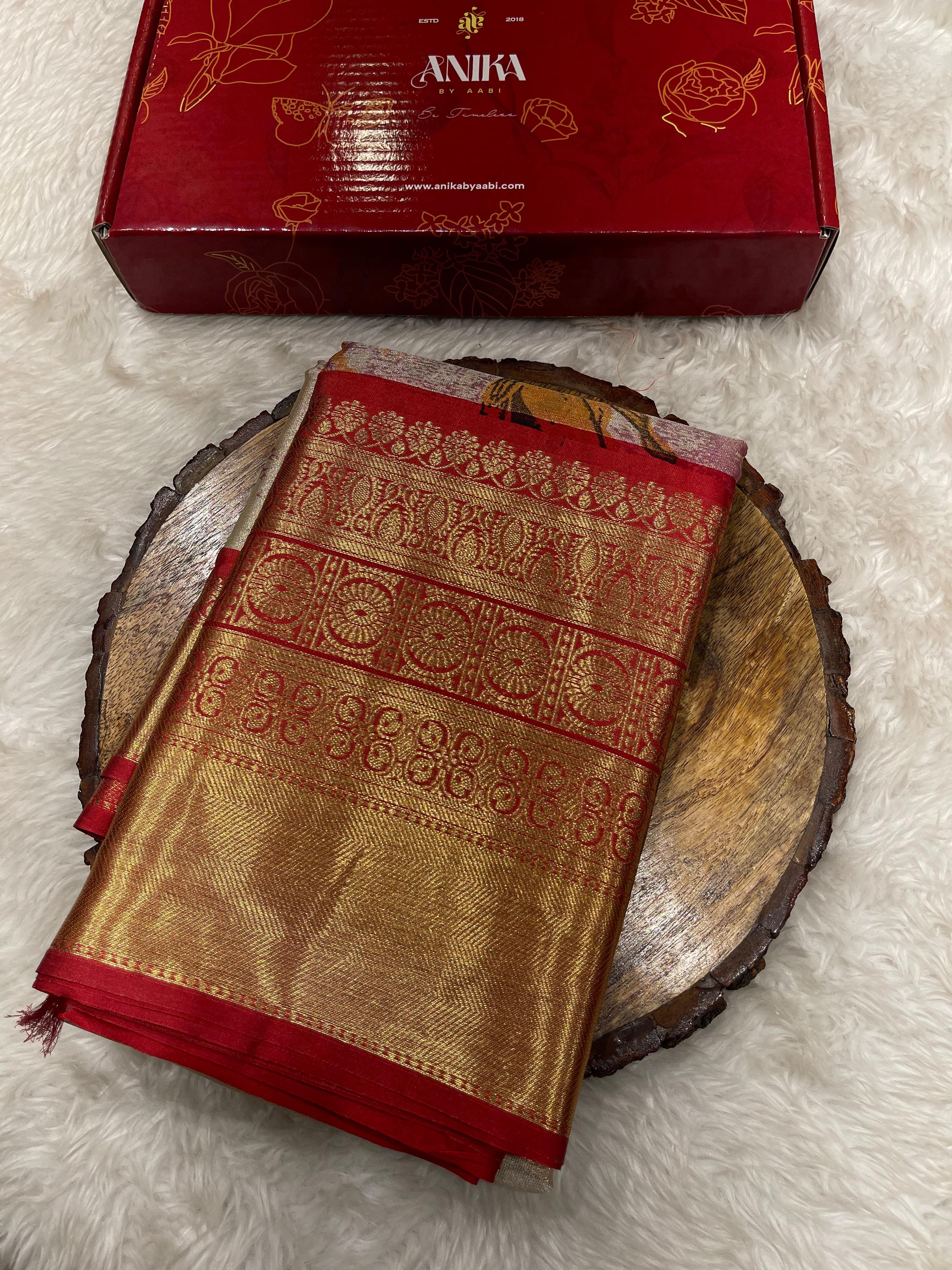 ANIKA'S KANCHI SEMI TISSUE SILK SAREE-AK06