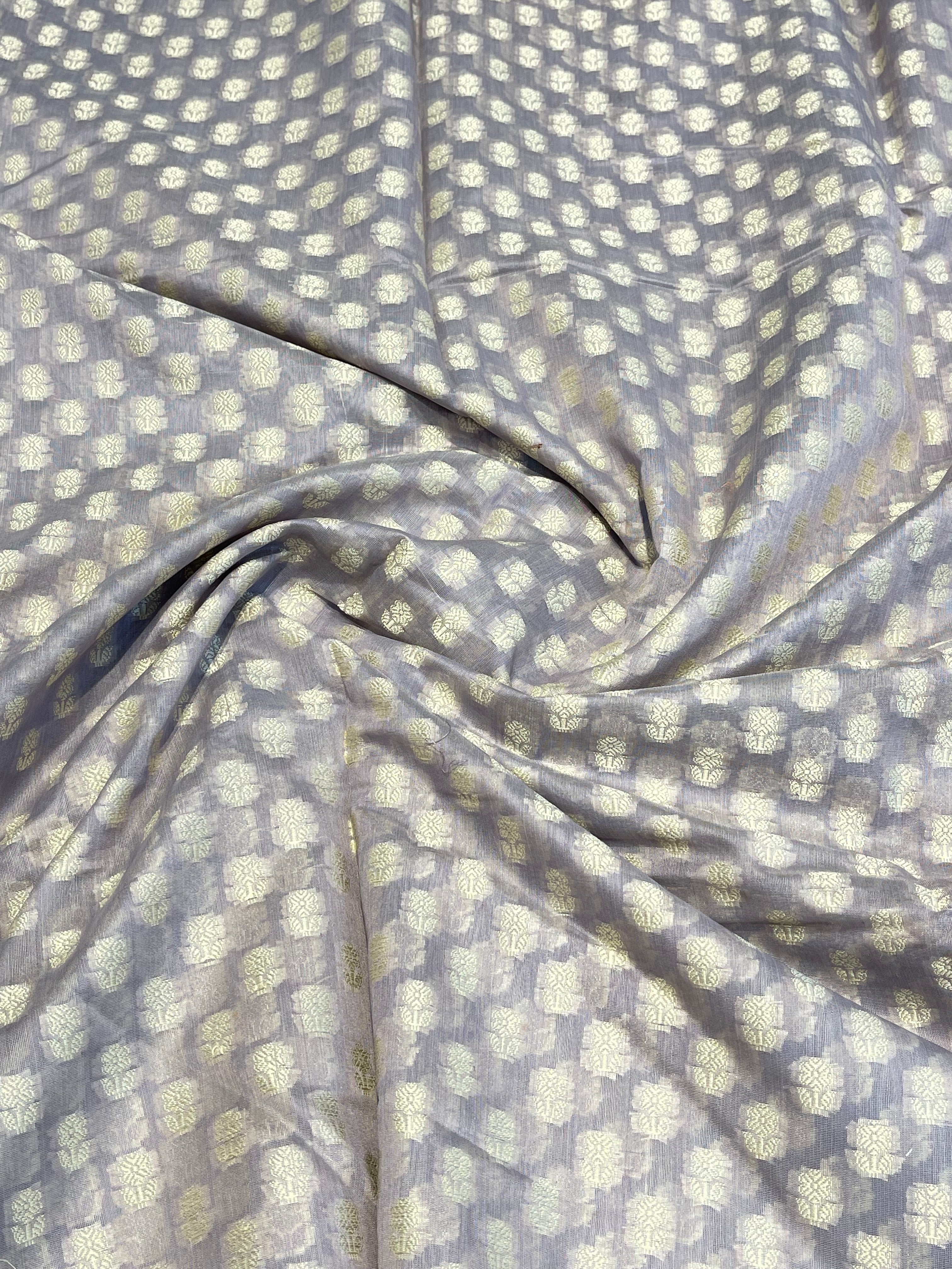 ANIKA'S BANARASI KORA COTTON - SAGE GREY