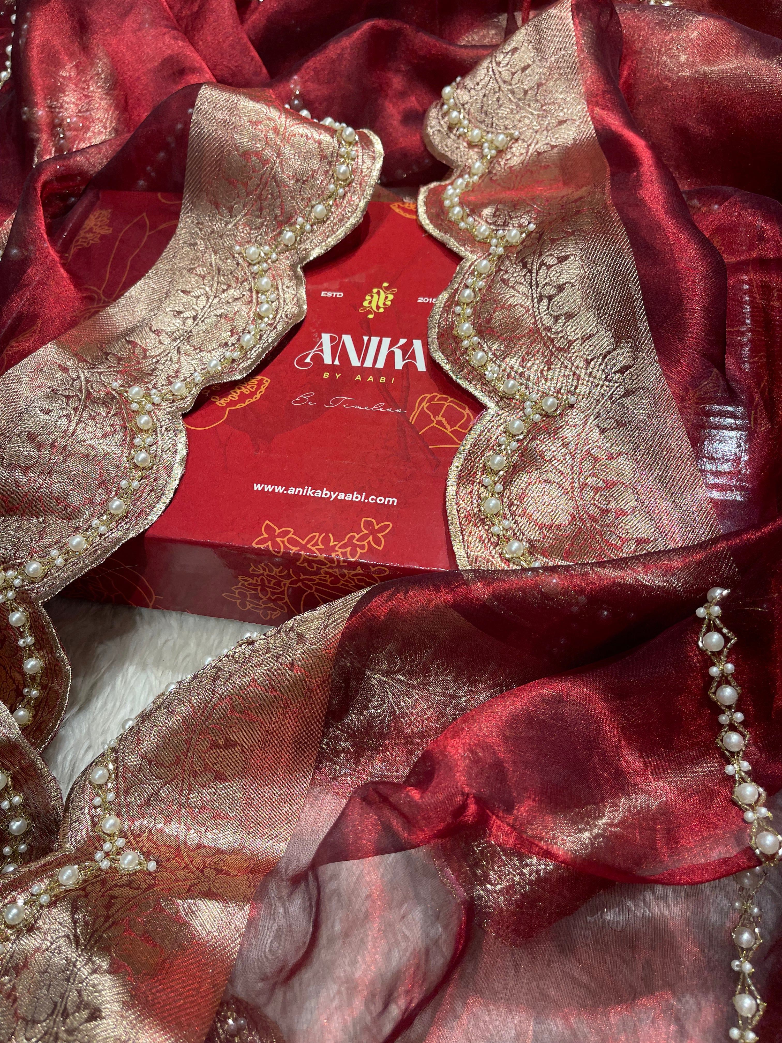 KALKI -BRDAIL EDIT MAROON SAREE