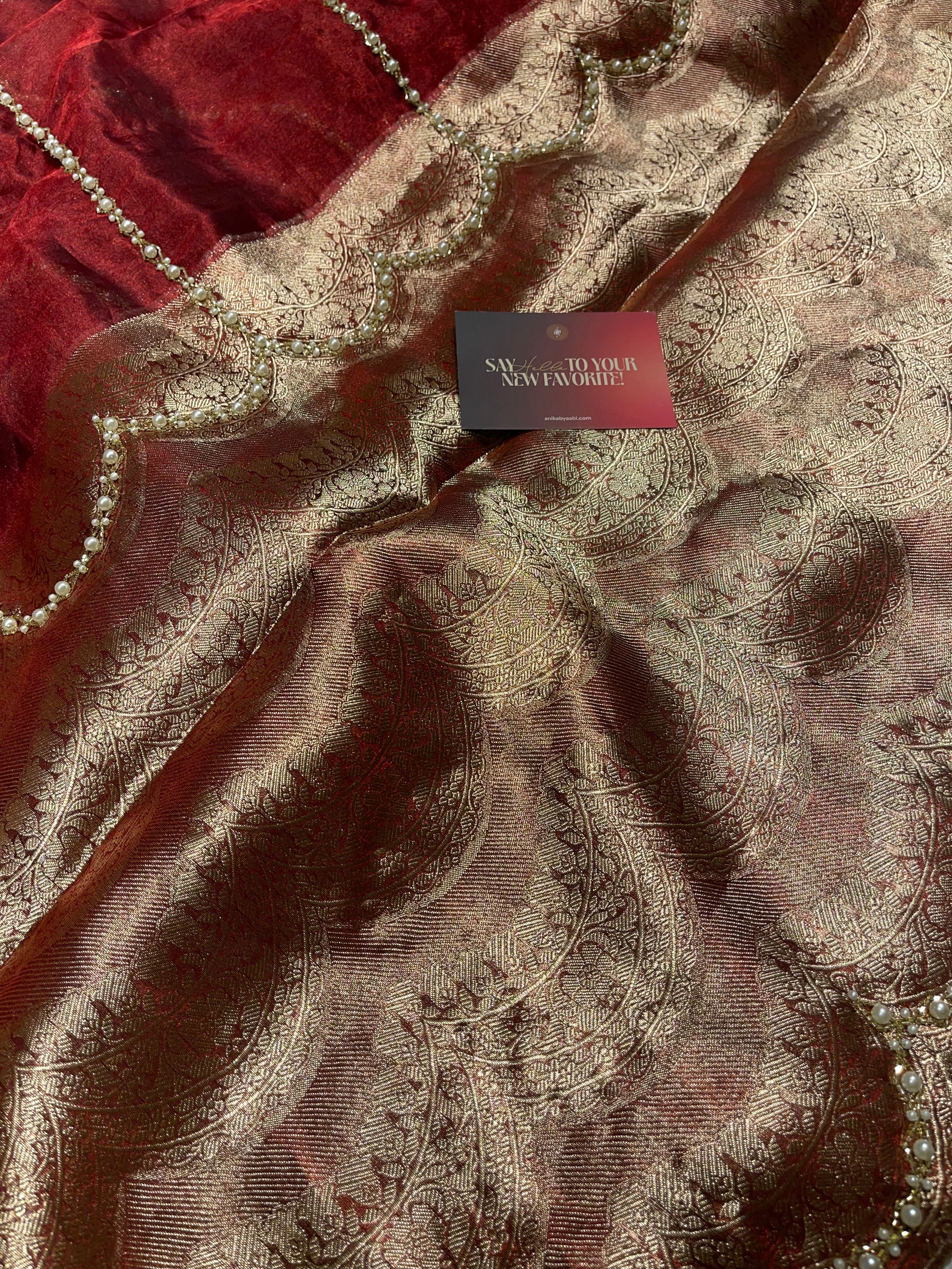 KALKI -BRDAIL EDIT MAROON SAREE