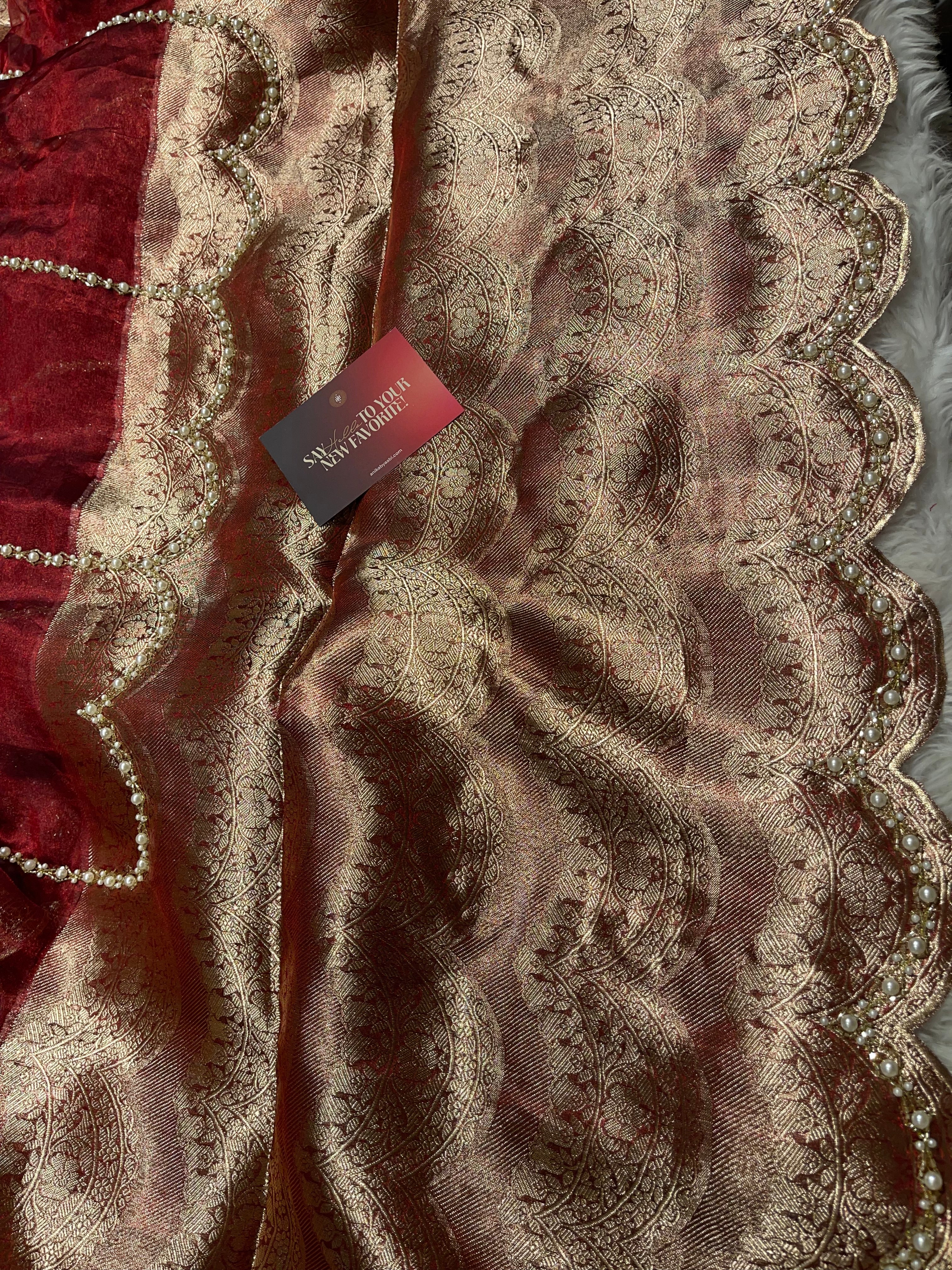 KALKI -BRDAIL EDIT MAROON SAREE