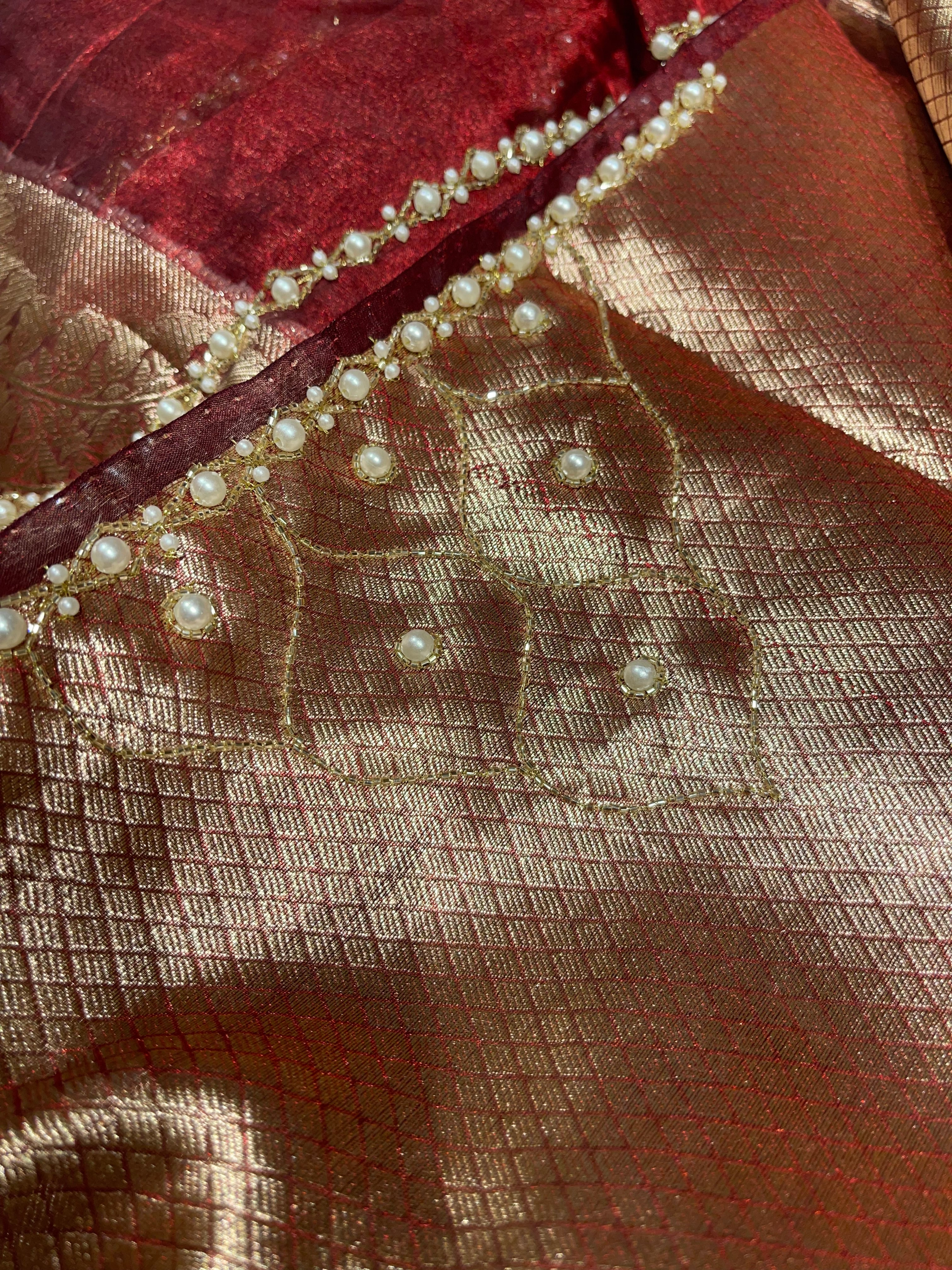 KALKI -BRDAIL EDIT MAROON SAREE