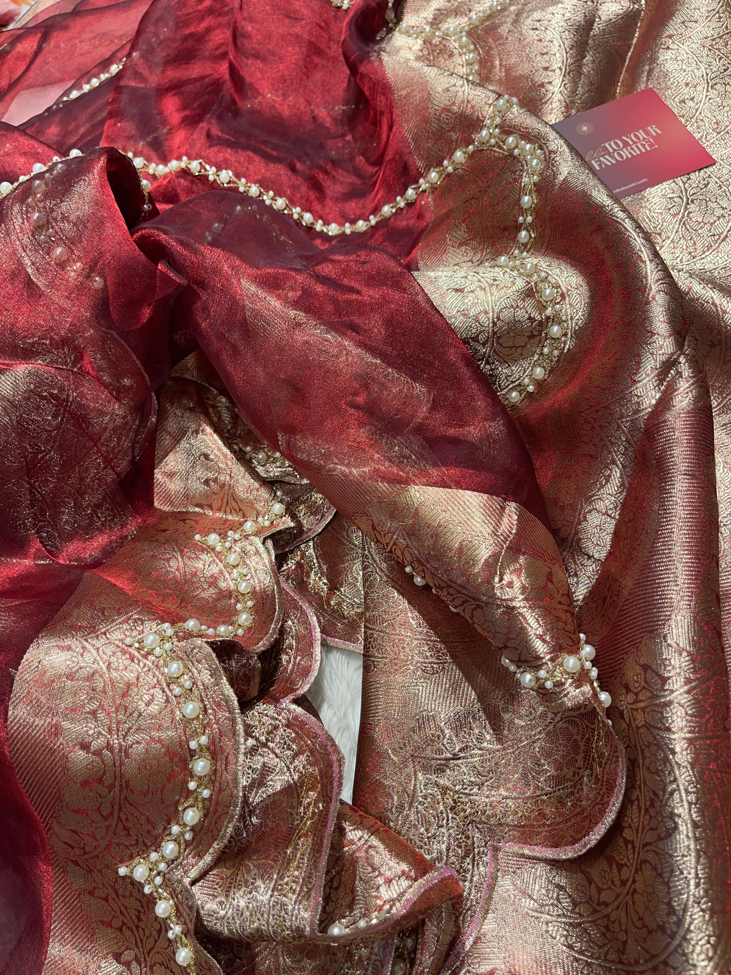 KALKI -BRDAIL EDIT MAROON SAREE