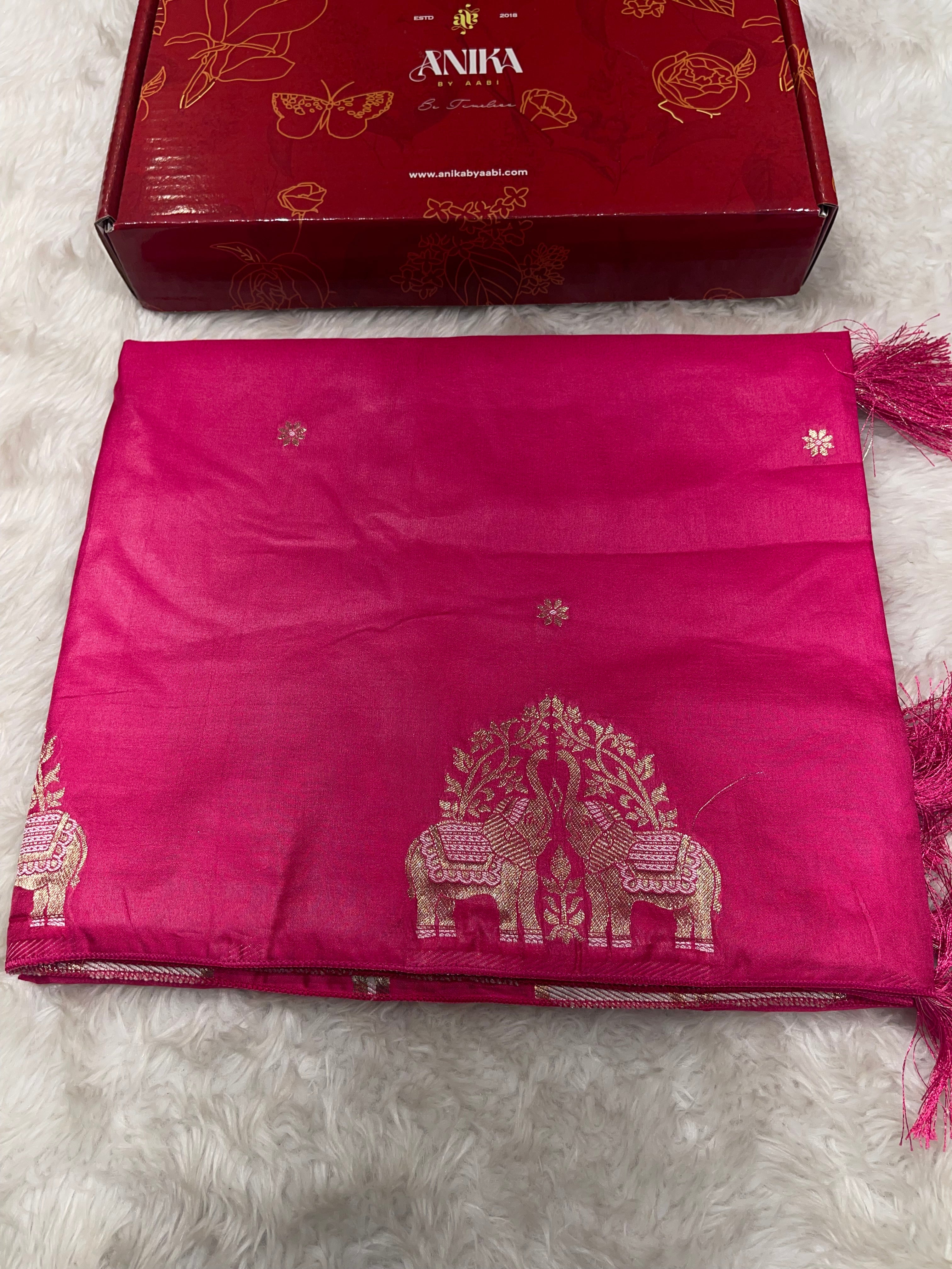 Banarasi chinon silk saree - Masaba Purple -MP05