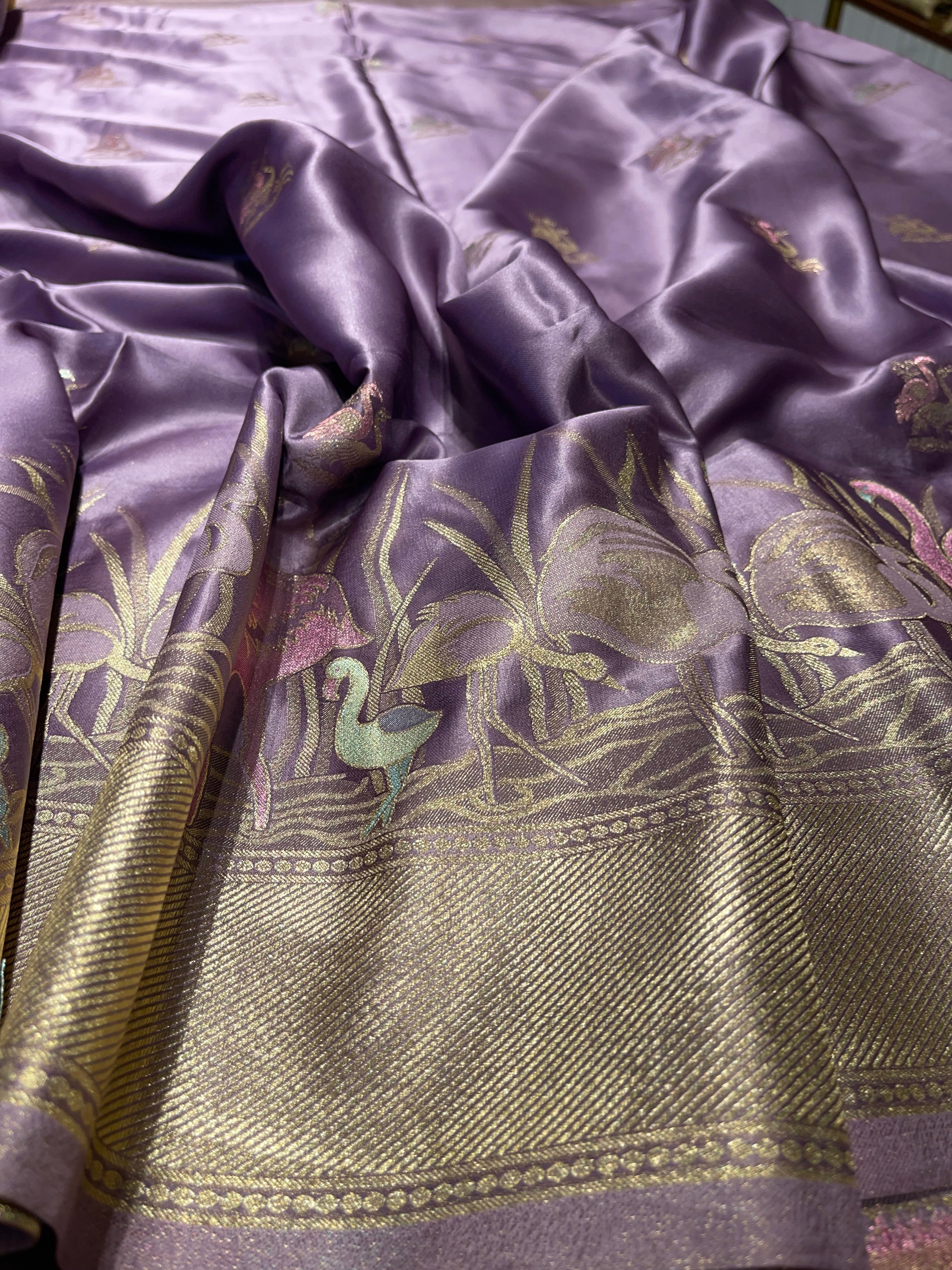 Banarasi semi katan mushro soft silk Saree- BSK01