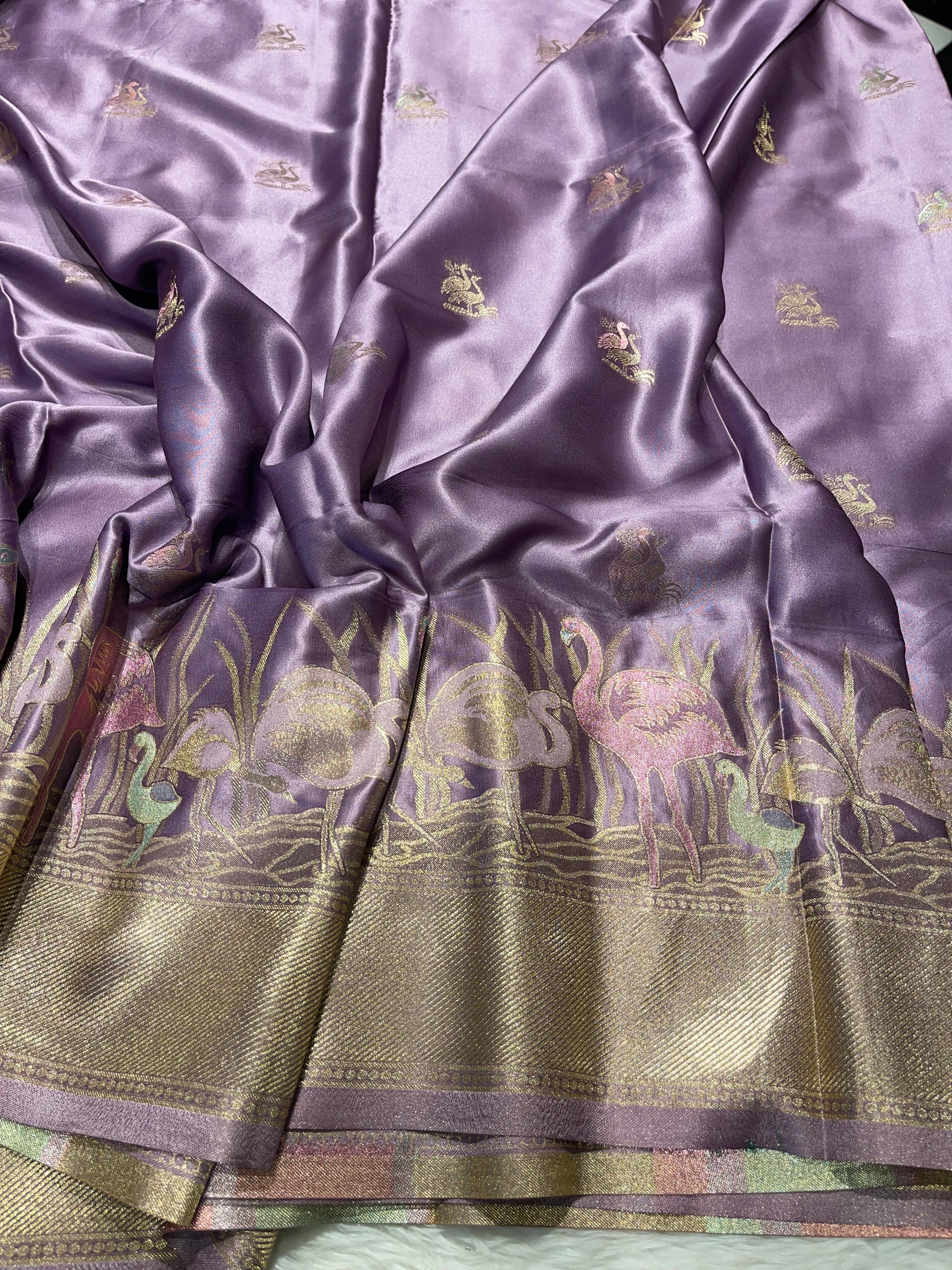 Banarasi semi katan mushro soft silk Saree- BSK01