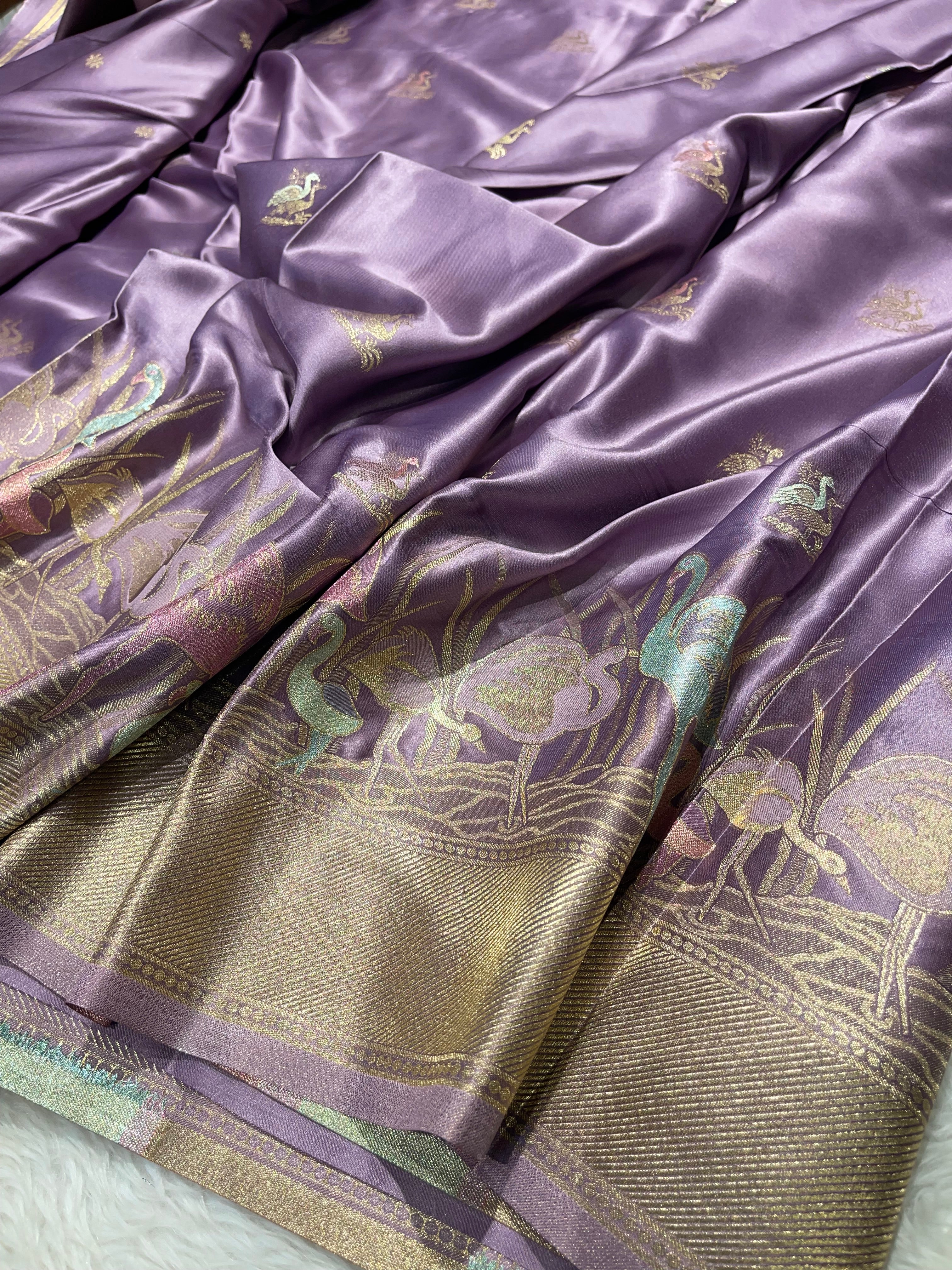 Banarasi semi katan mushro soft silk Saree- BSK01